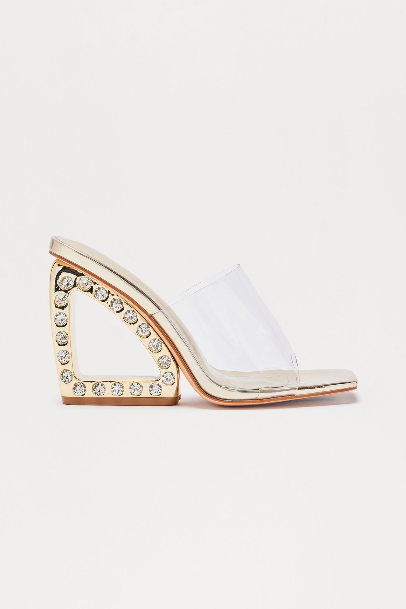 Zayna Rhinestone Trim Wedges - Gold