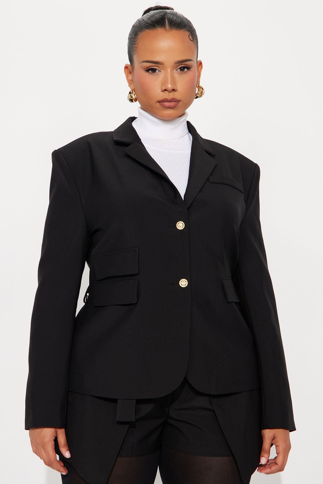 Bending The Rules Blazer Short Set - Black