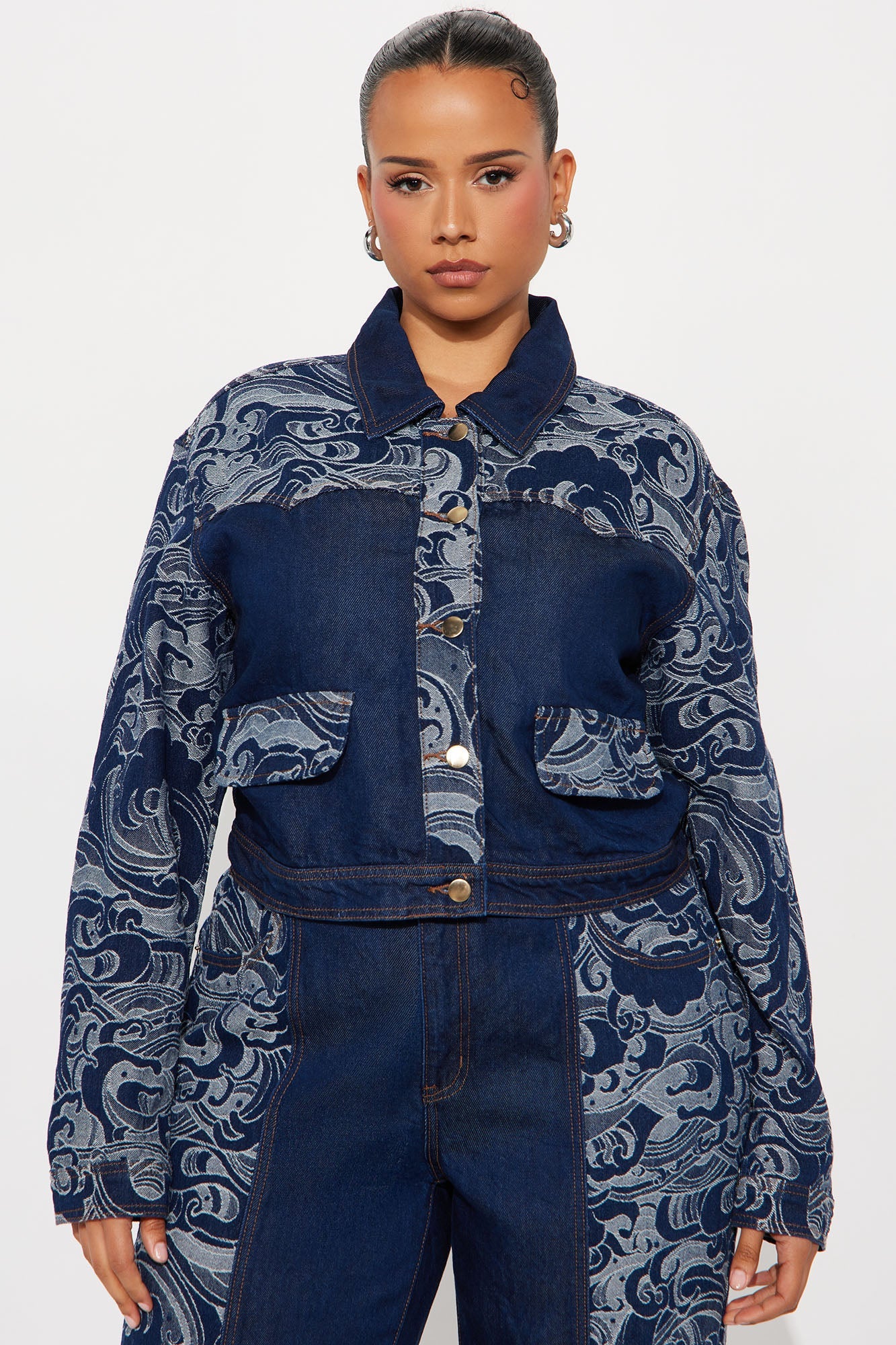 Delaney Denim Pant Set - Dark Wash