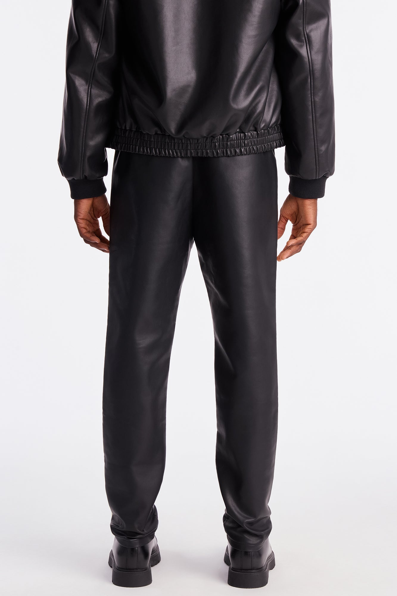 Slim Birmingham Faux Leather Pant - Black/combo