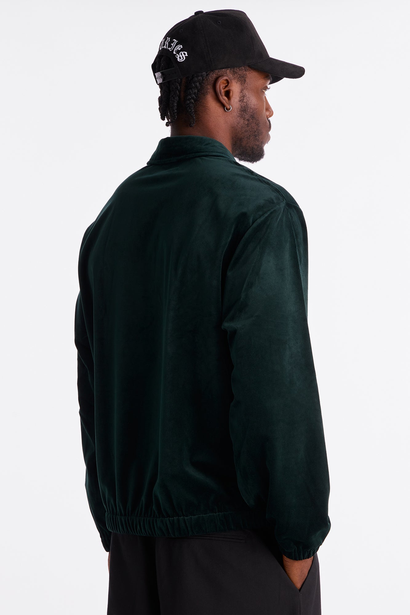 Relaxed Velvety Velour Polo - Green