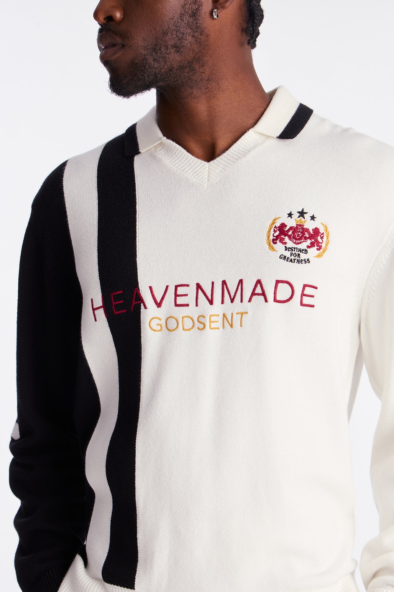 Distant Daydream Vneck Sweater - Off White/combo