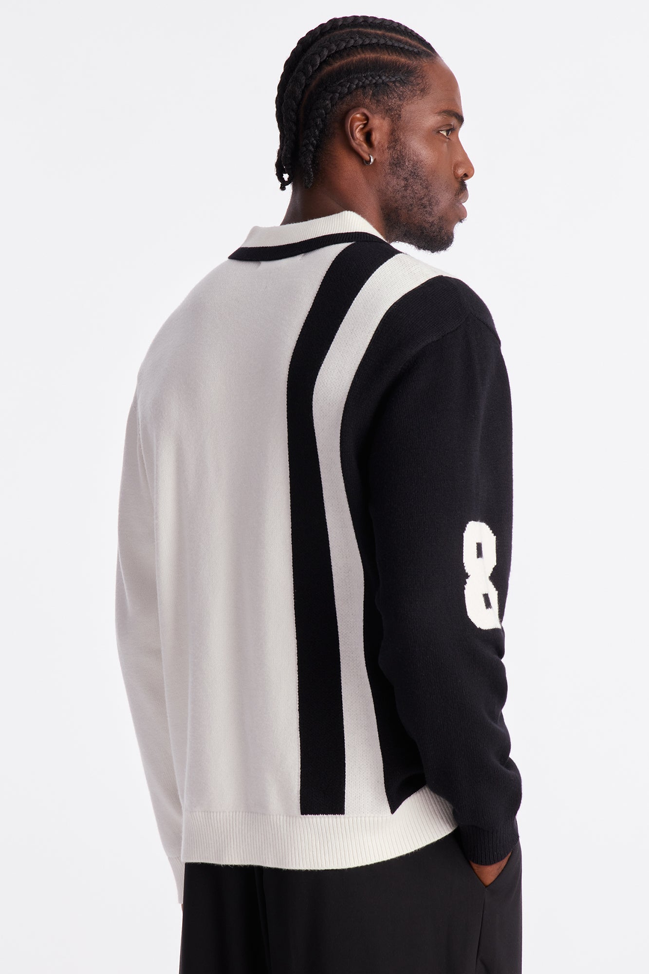 Distant Daydream Vneck Sweater - Off White/combo