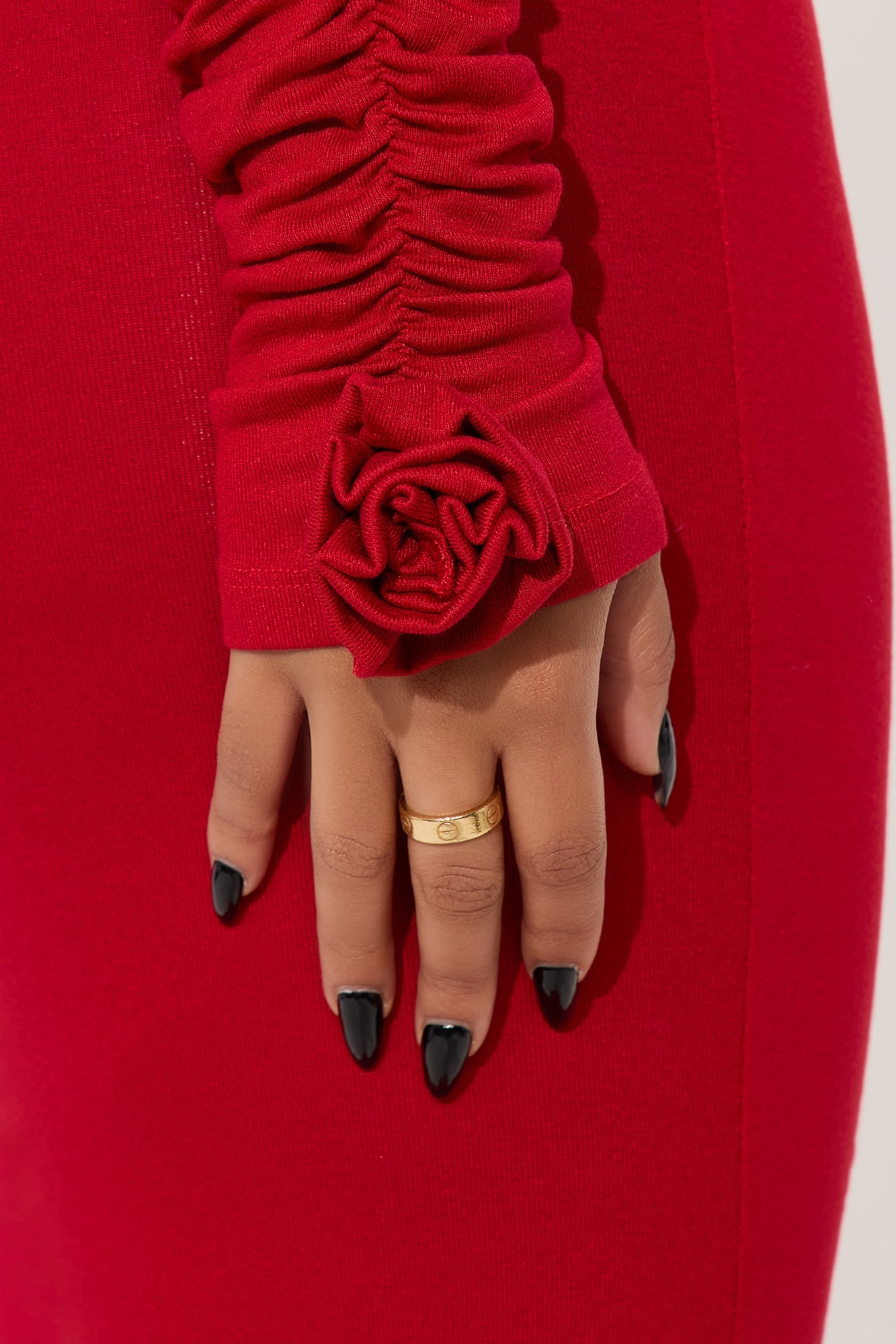 Rebecca Off Shoulder Draped Jumpsuit - Red