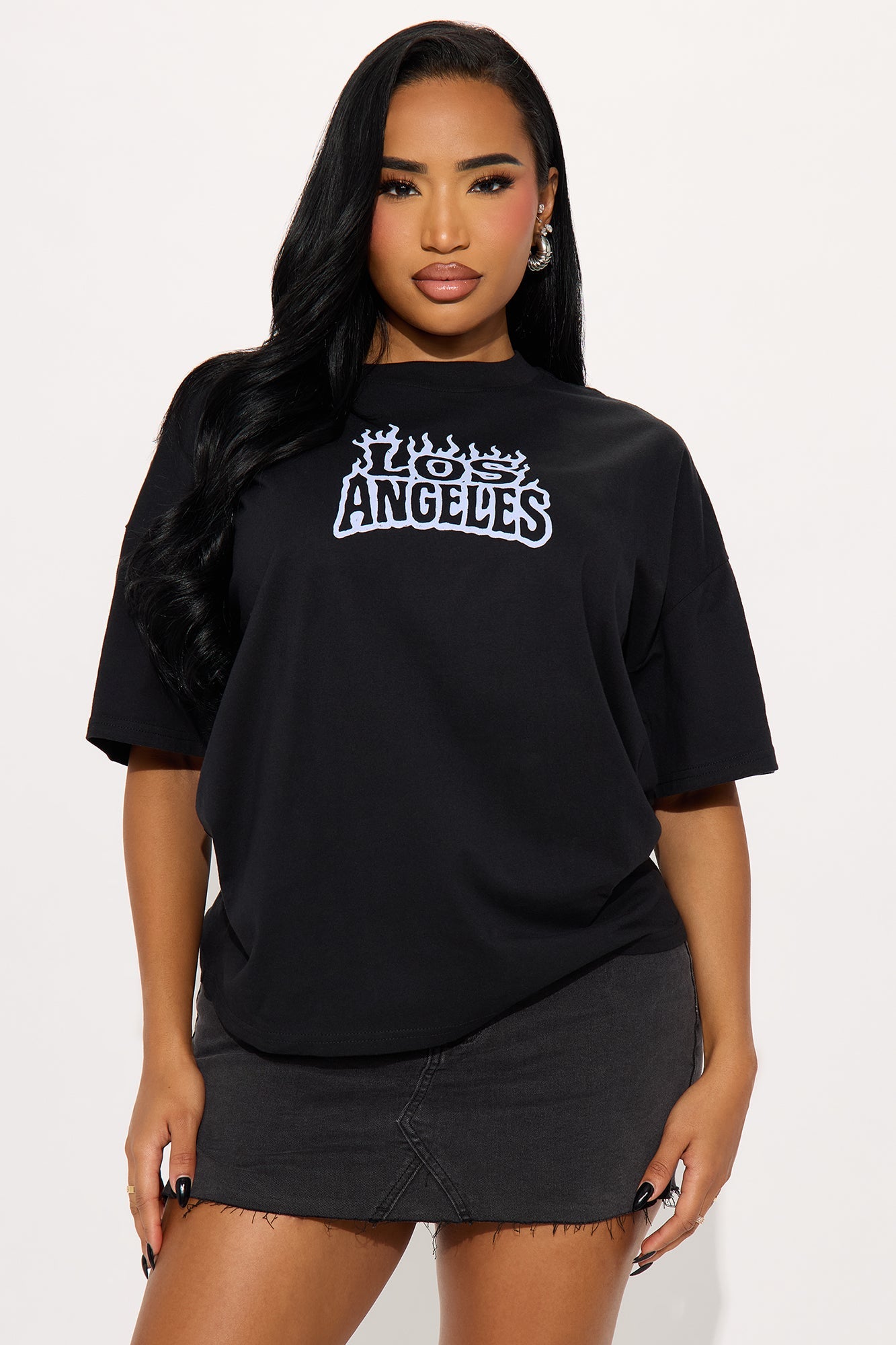 Los Angeles Heat Oversize Tshirt - Black
