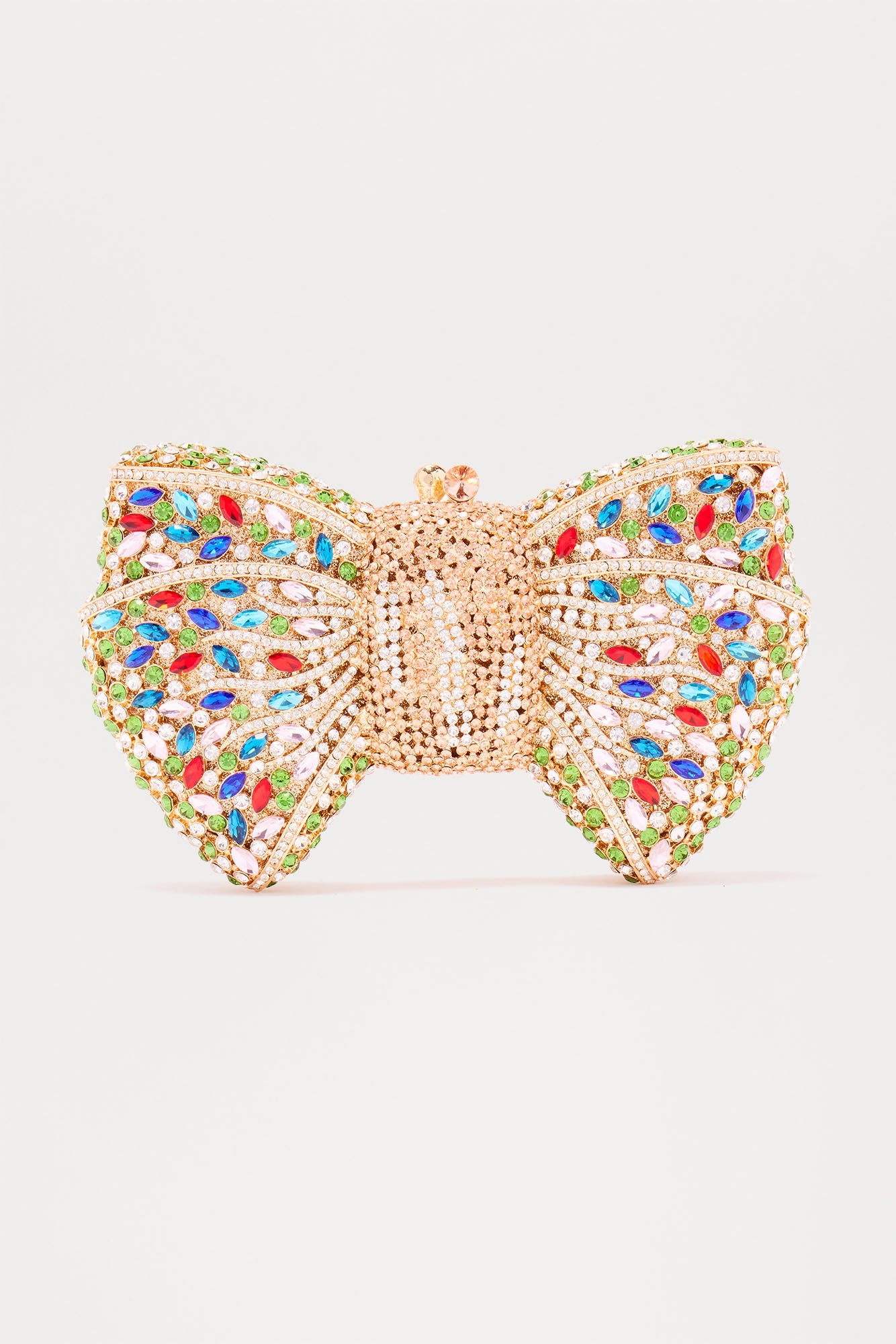 Talk About Rhinestones & Jewels Clutch Handbag - Multi Color