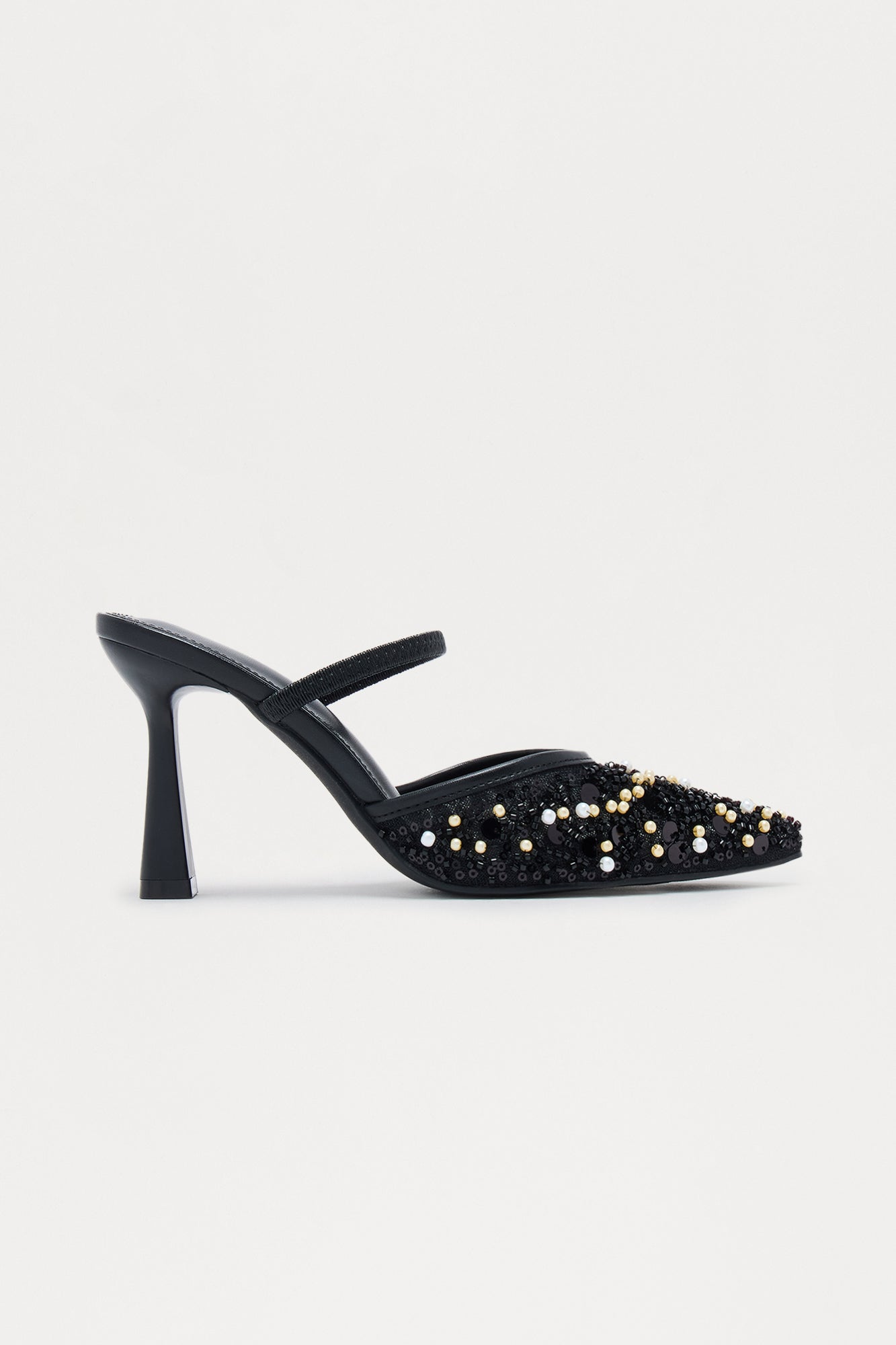 Tinaya Sequin Slingback Pumps - Black
