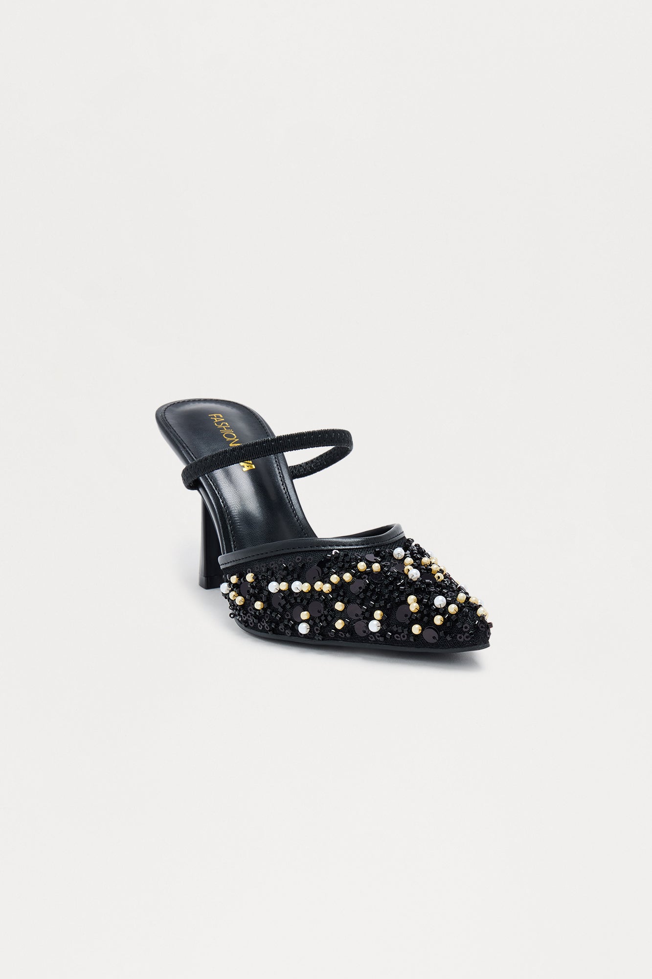 Tinaya Sequin Slingback Pumps - Black