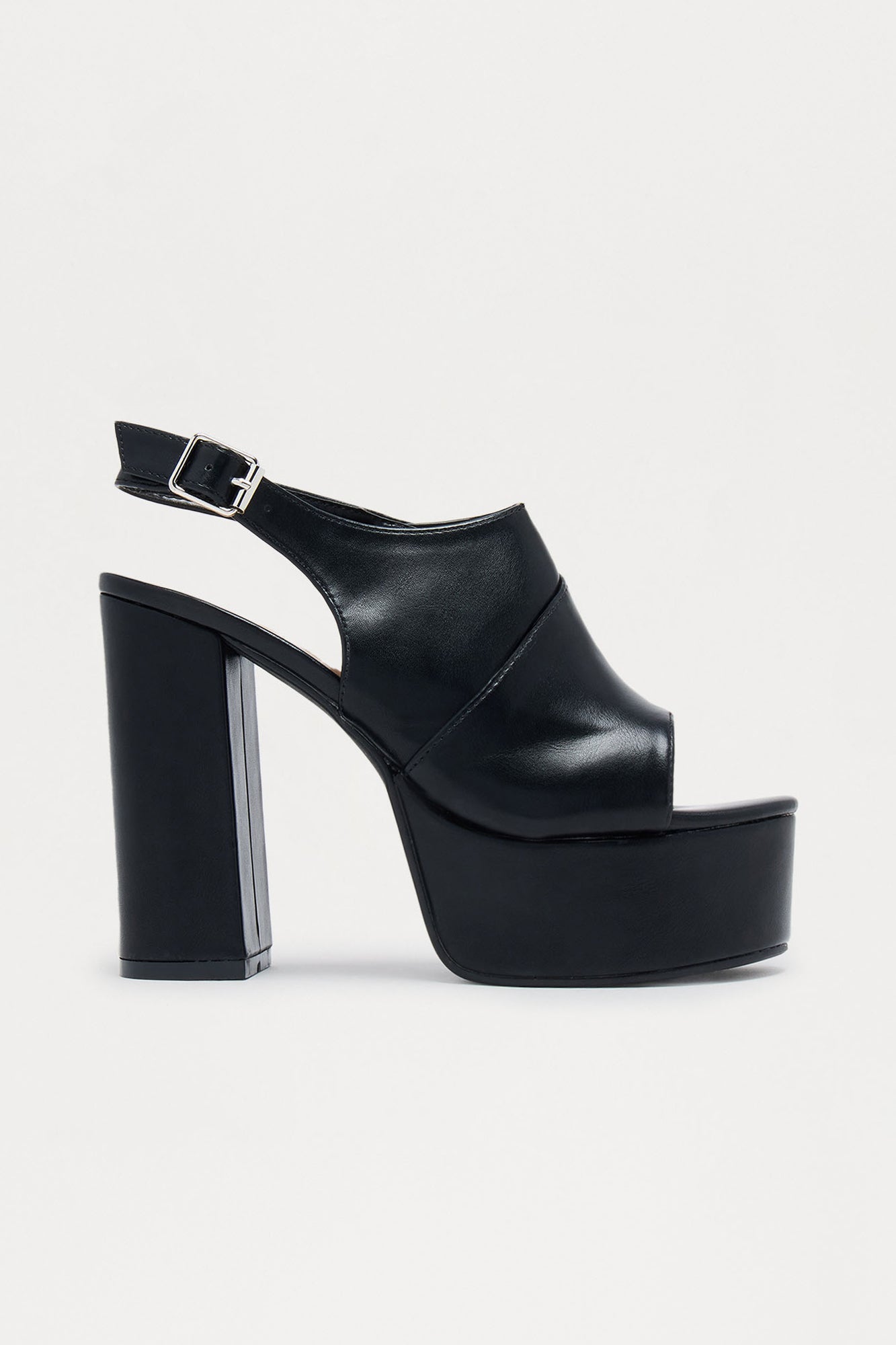 Kona Ankle Strap Platform Heels - Black