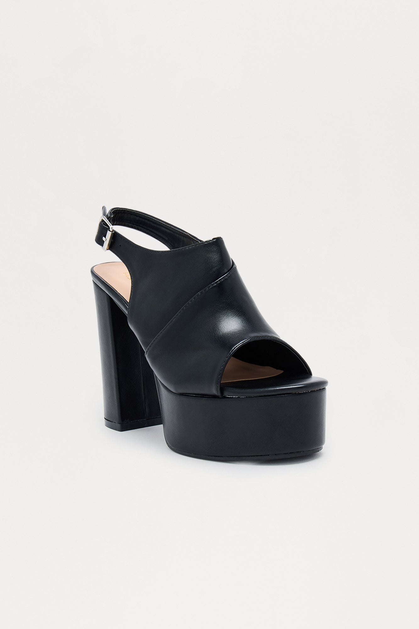 Kona Ankle Strap Platform Heels - Black