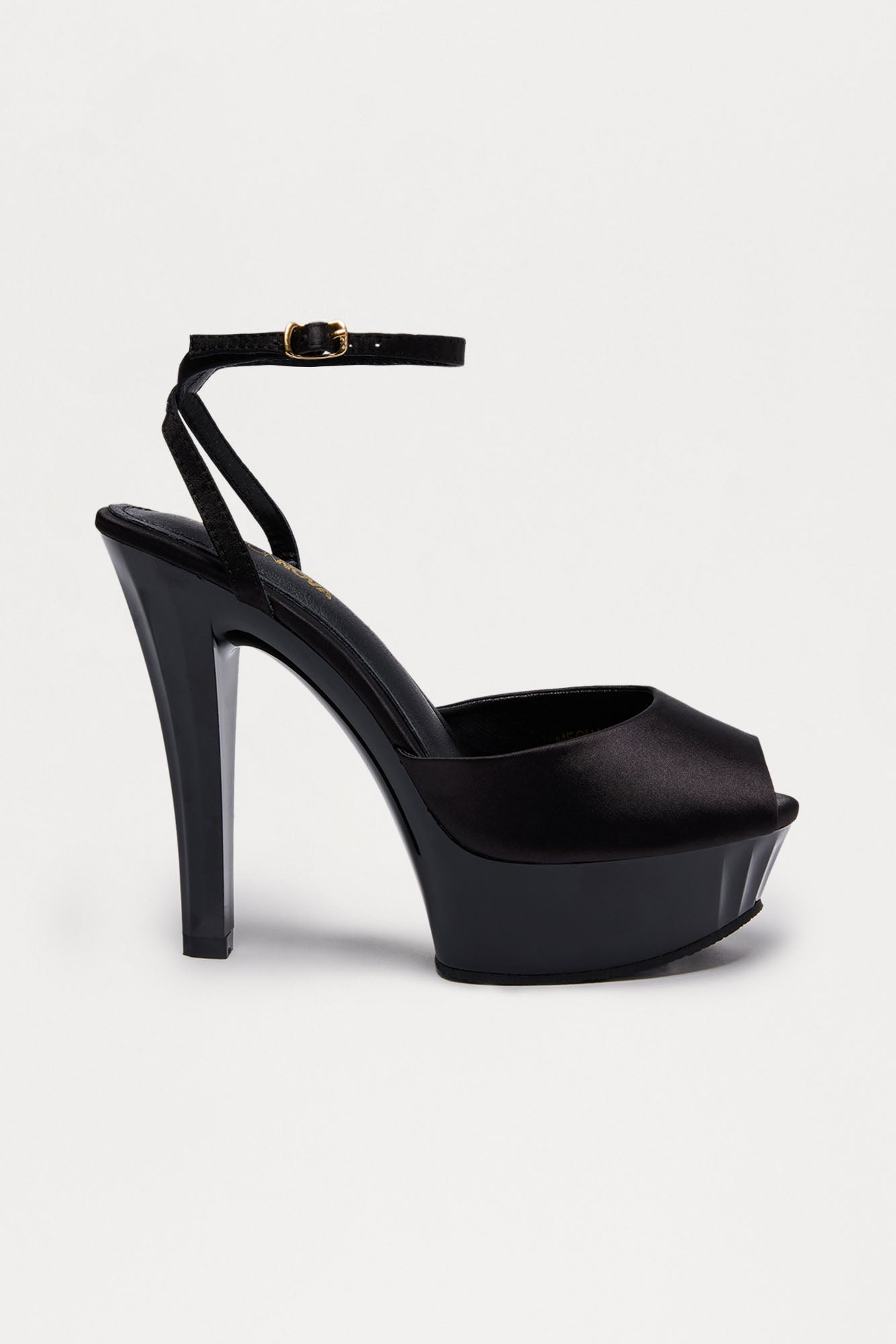 Damon Peep Toe Platform Heels - Black