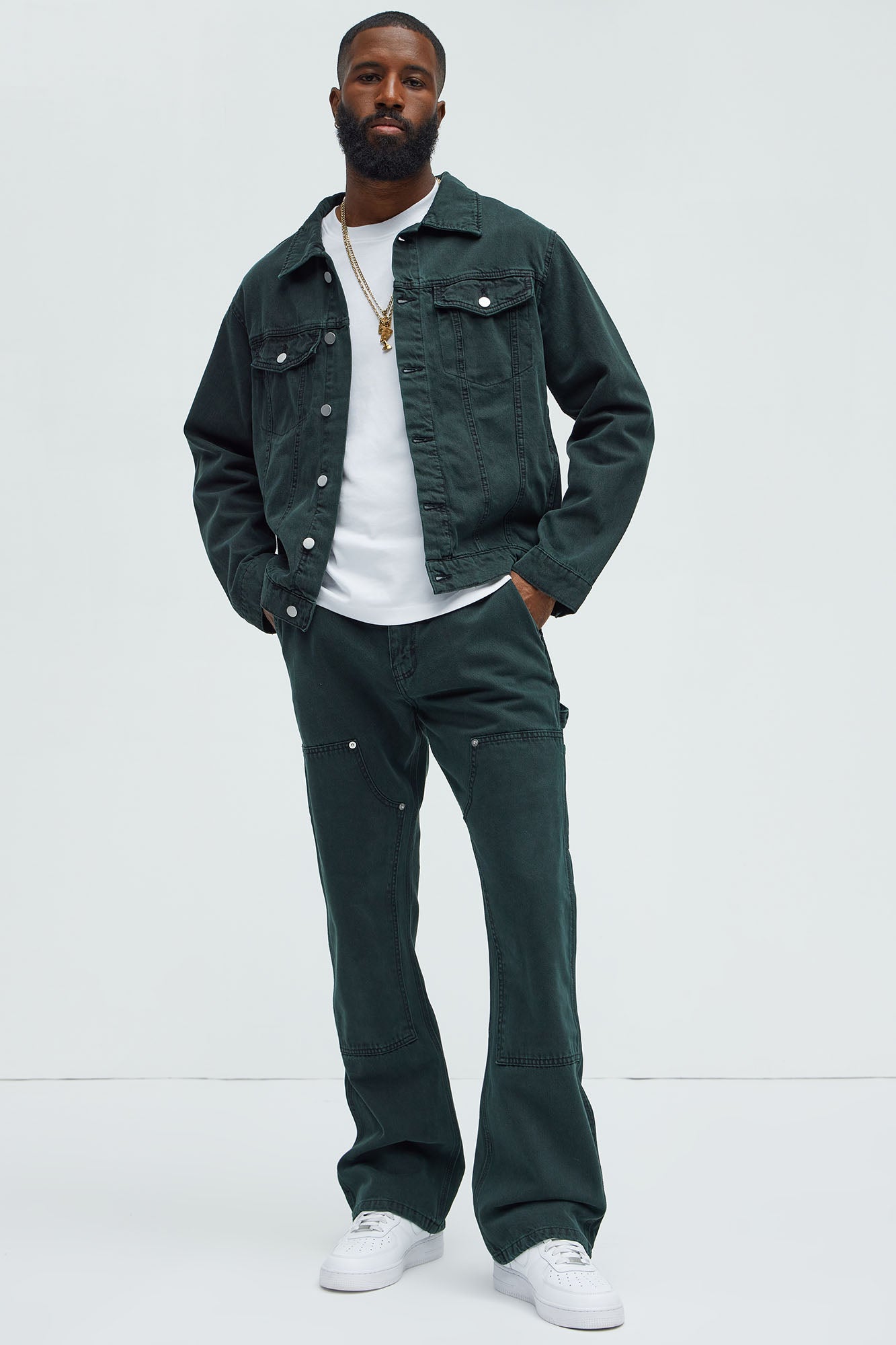 Conner Carpenter Flare Jeans - Green