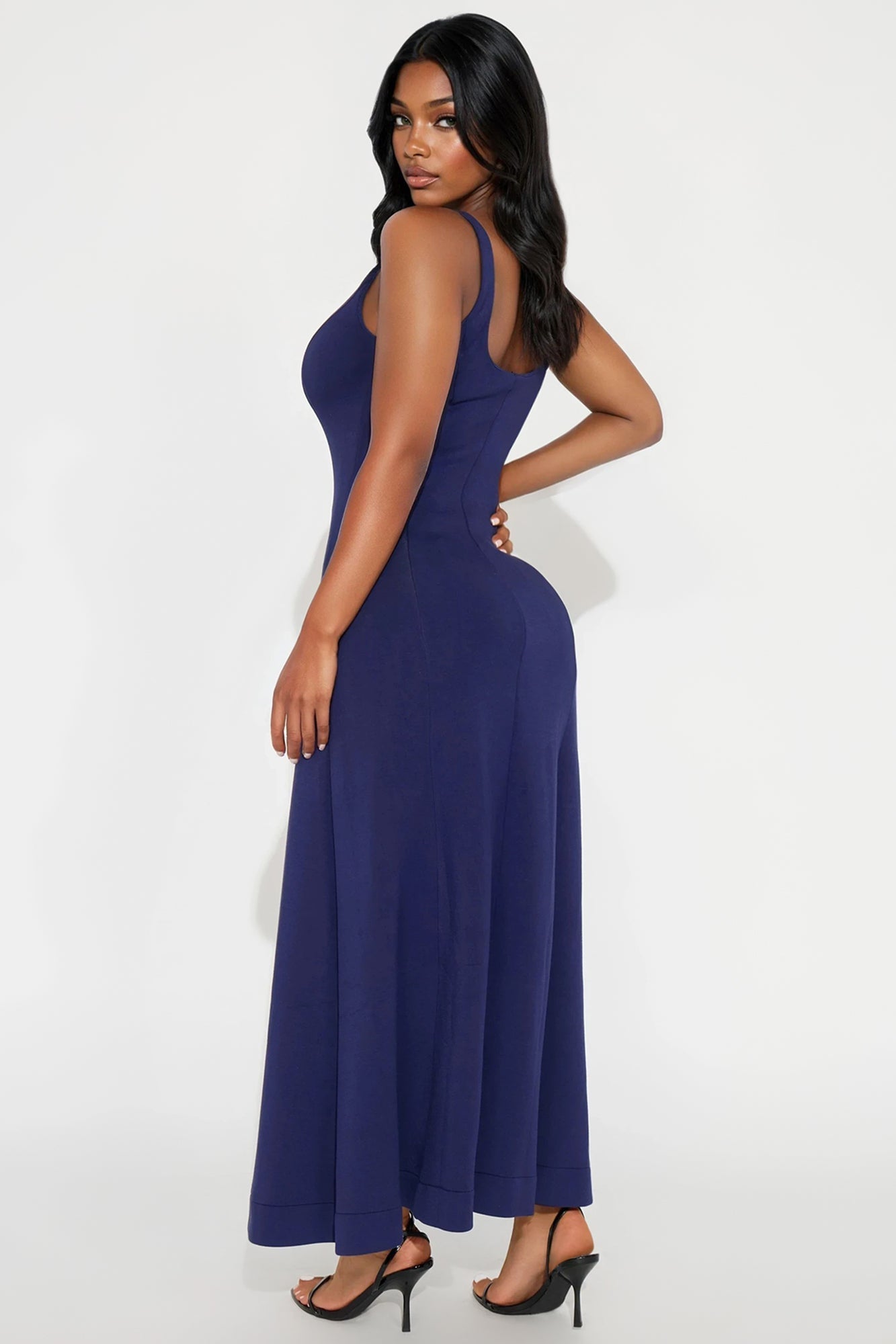Debbie Flowy Maxi Dress - Navy