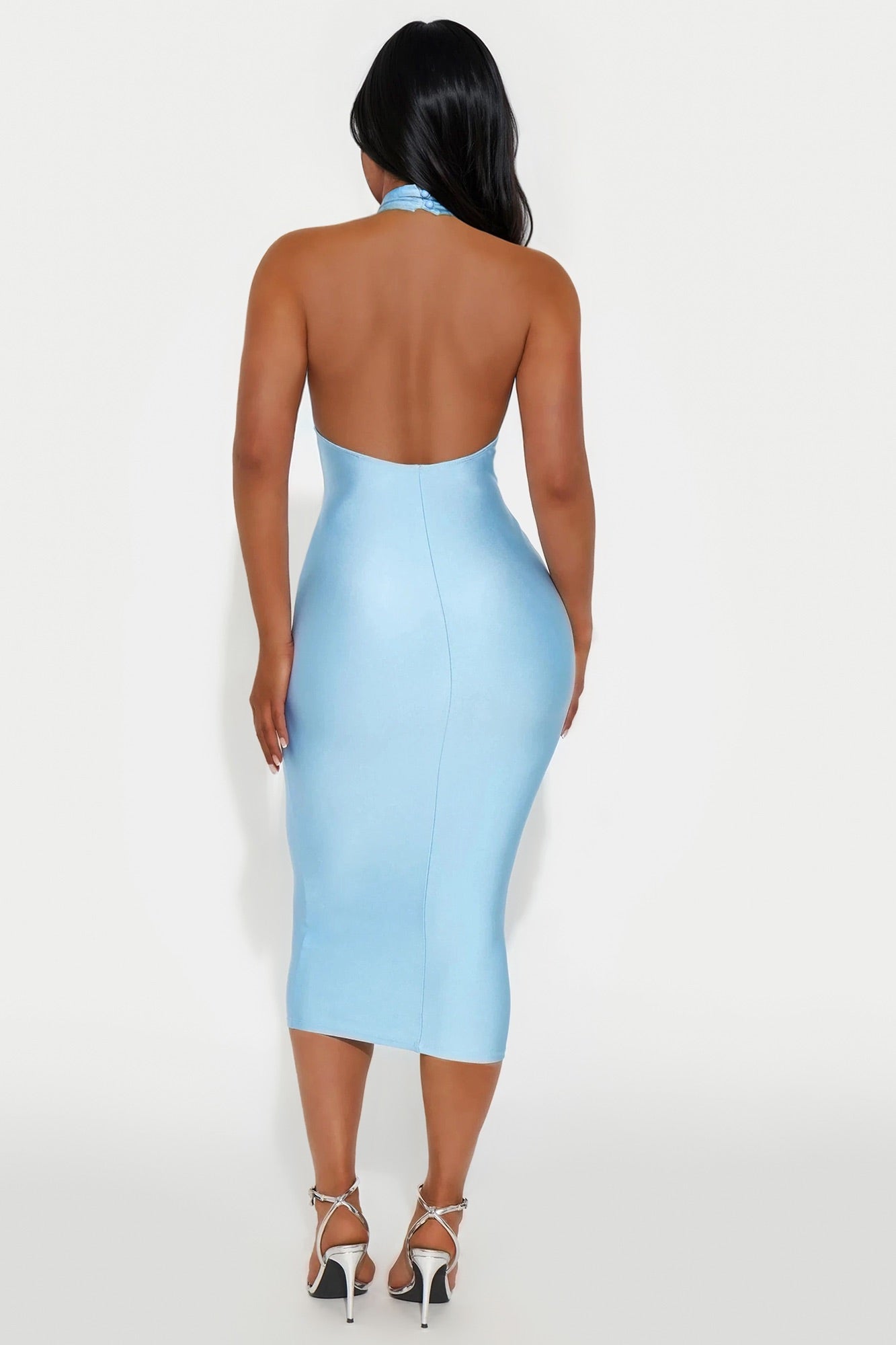 Sandra Sleeveless Midi Dress - Light Blue