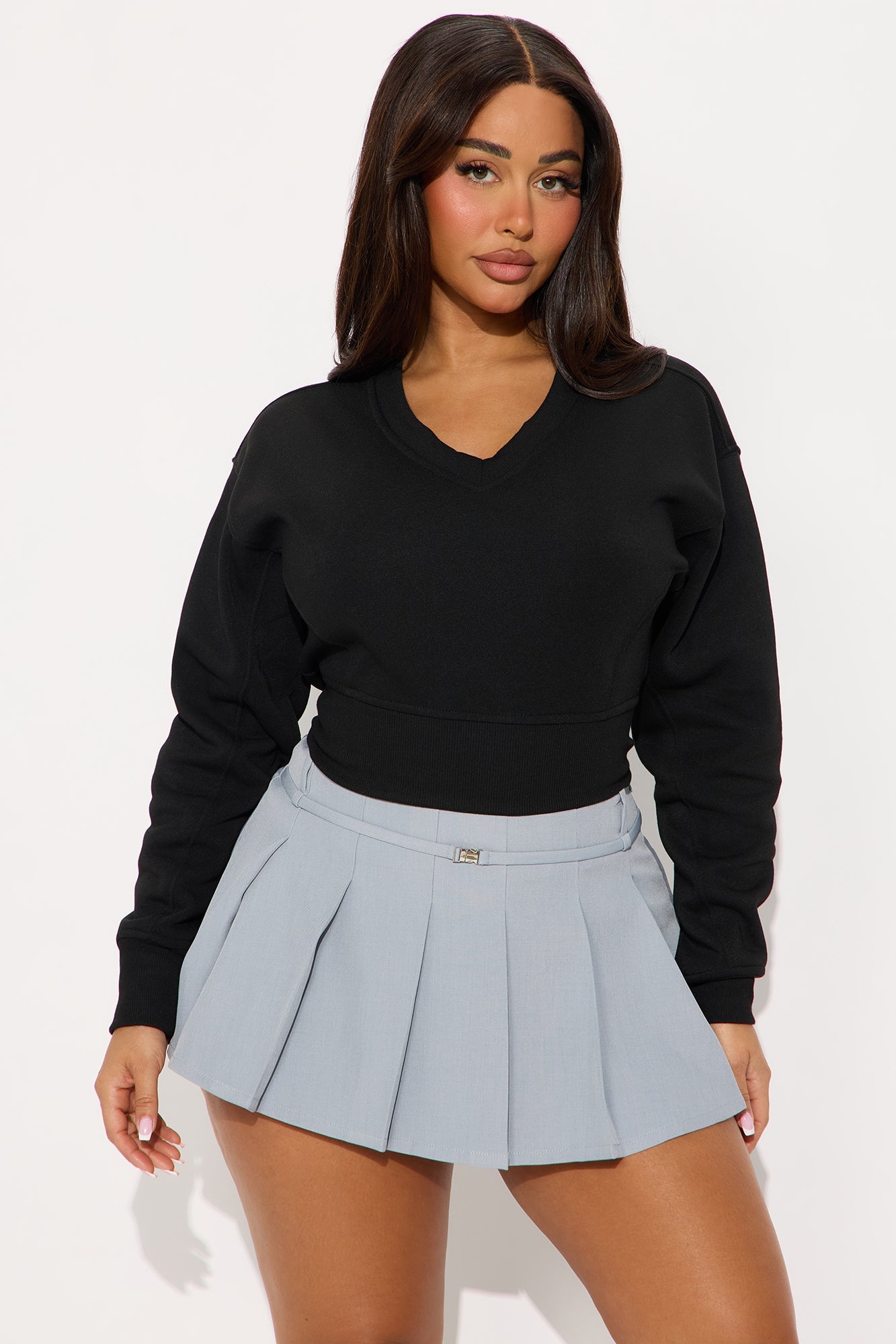 Effortless Vibes Fleece Sweatshirt - Black