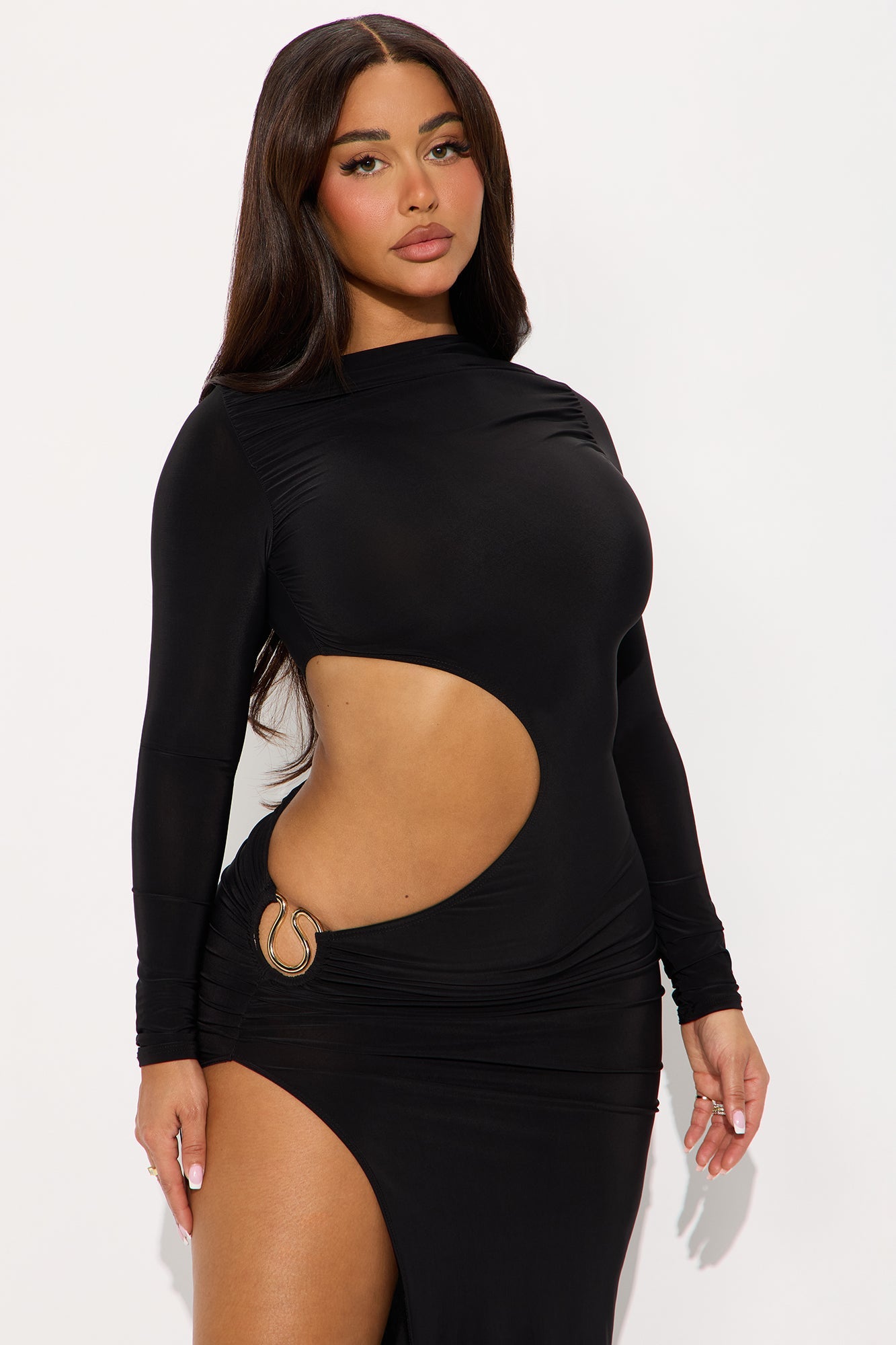 Dreamy Days Cut Out Maxi Dress - Black