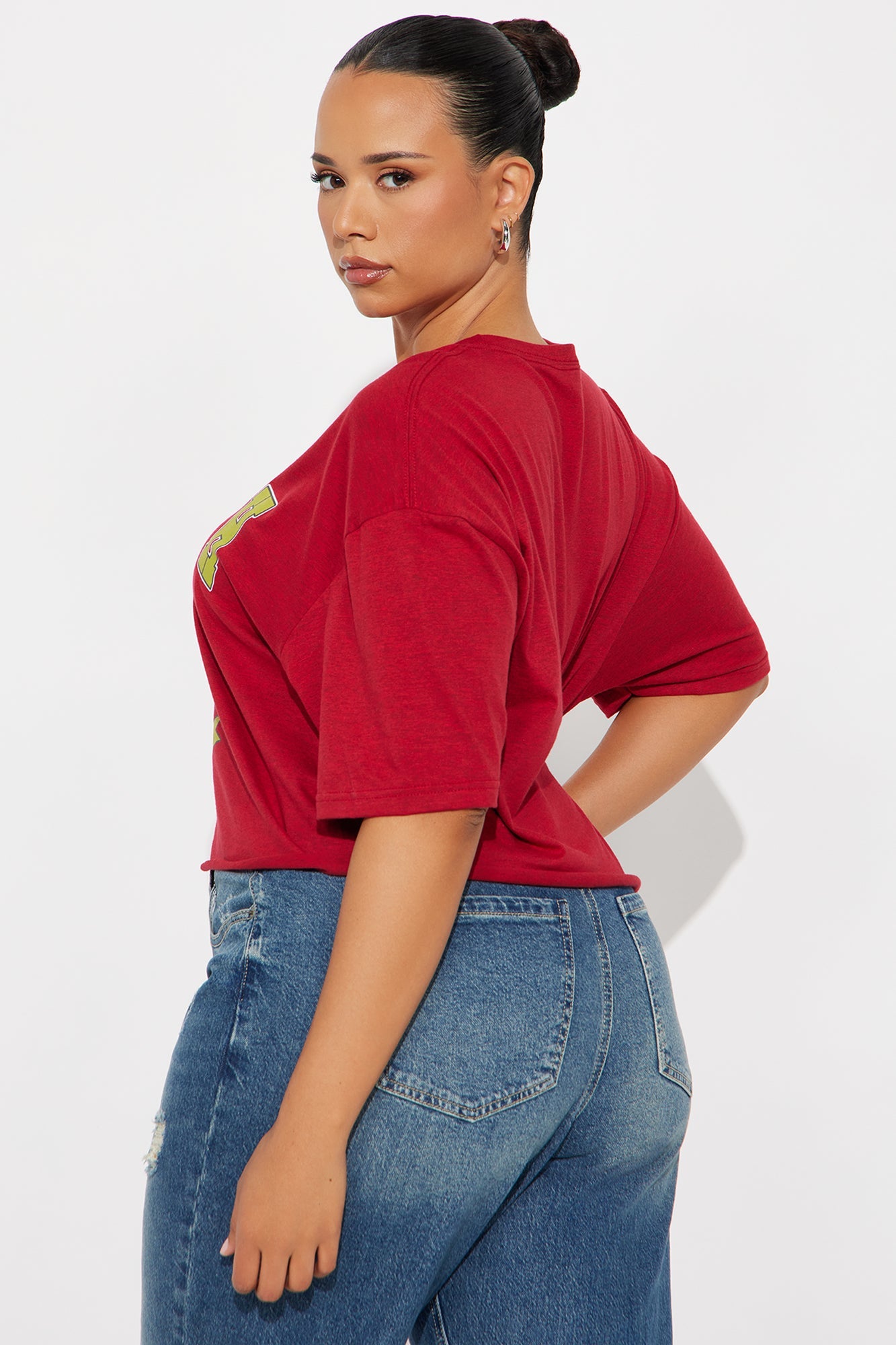 Mister Grinch Cropped Tee - Red