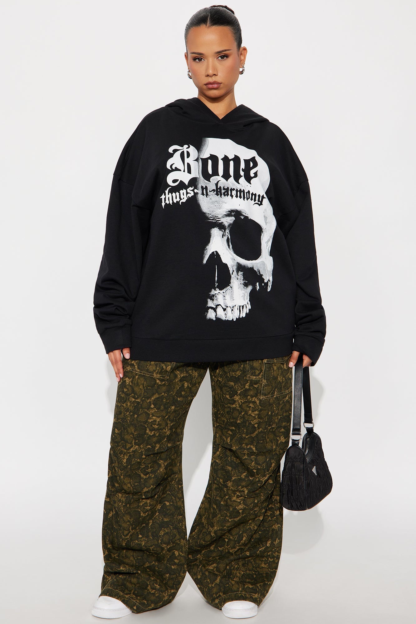 Bone Thugs N Harmony Oversized Fleece Hoodie - Black
