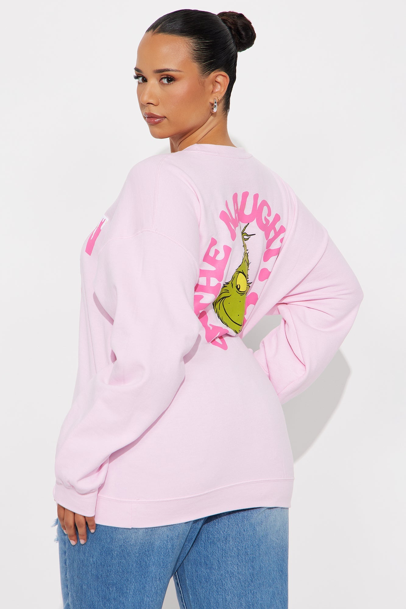 The Grinch You're A Mean One Sweatshirt - Pink