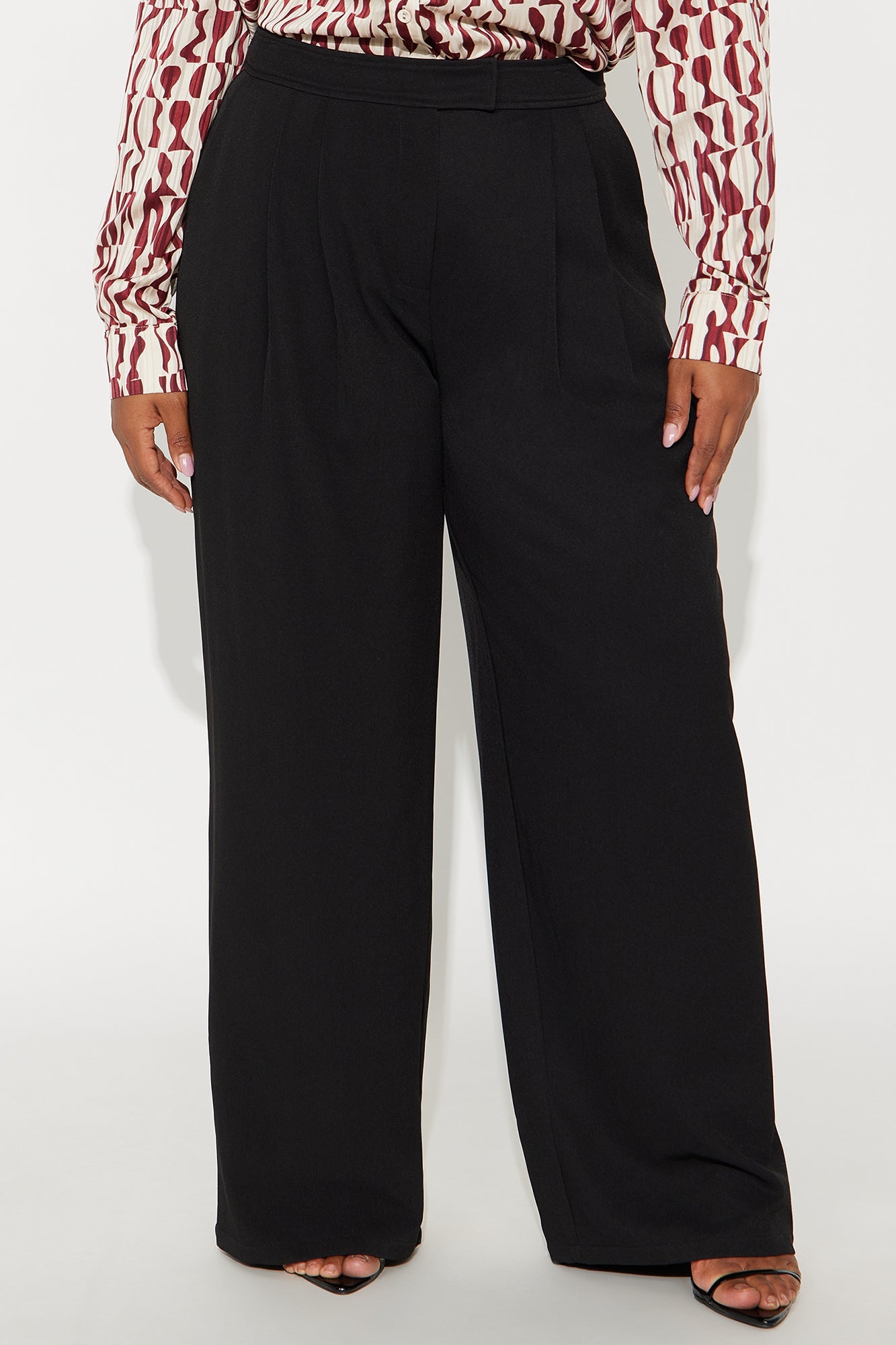 Submit On Time Wide Leg Trouser Pant 32″ - Black