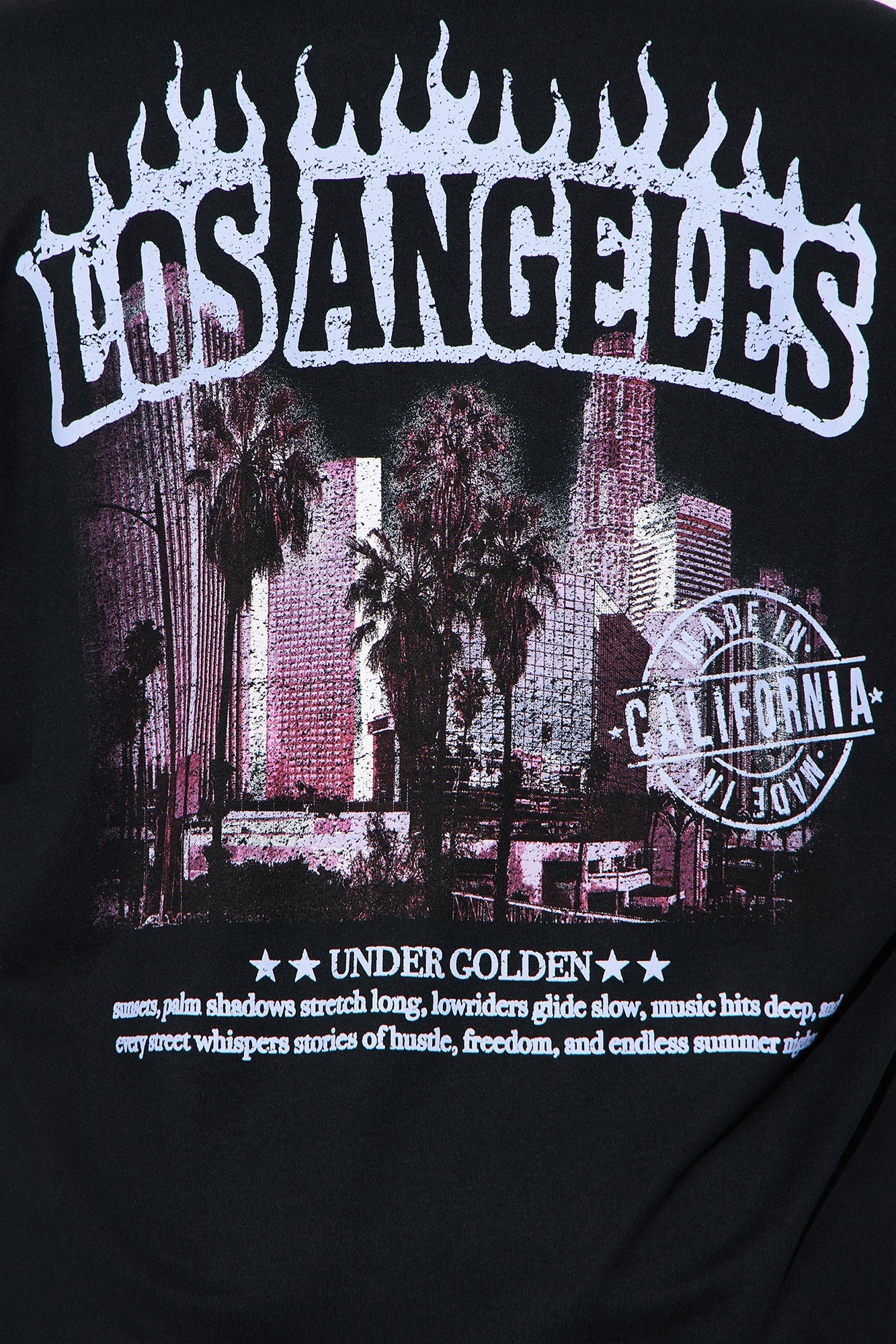 Los Angeles Heat Oversize Tshirt - Black