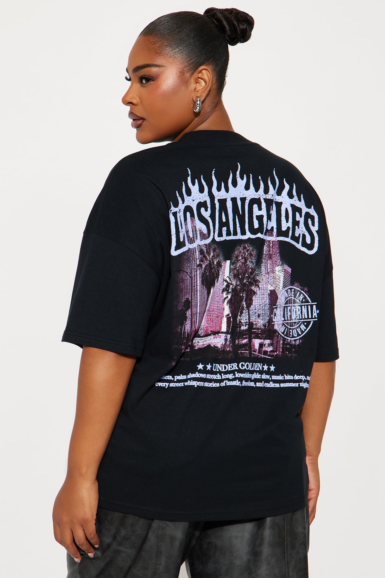 Los Angeles Heat Oversize Tshirt - Black
