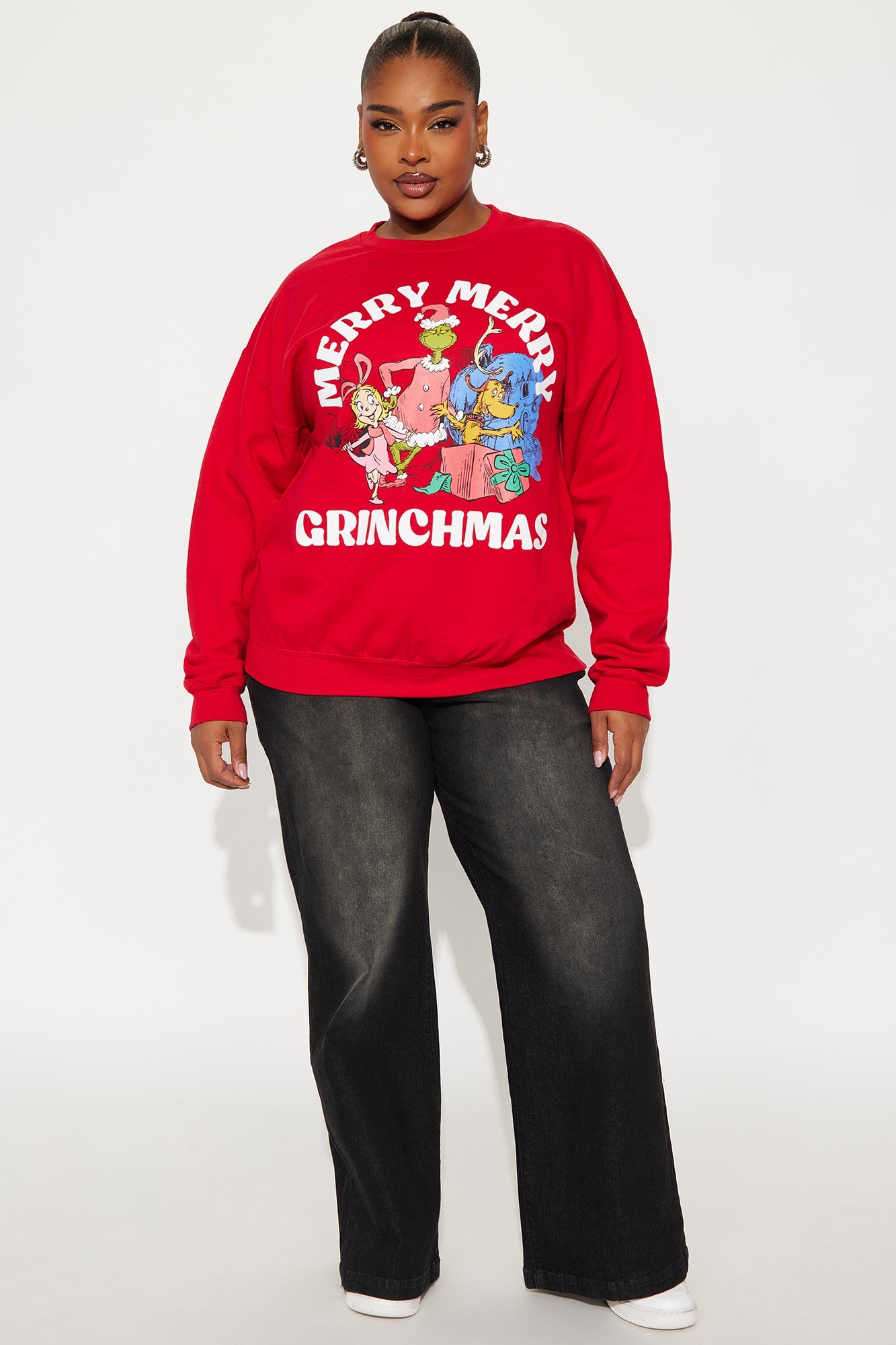 The Grinch Merry Merry Christmas Sweatshirt - Red