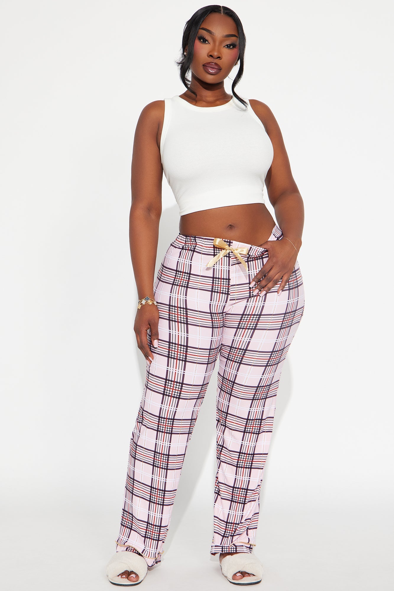 Cozy Cutie Glitter PJ Pants - Pink/combo