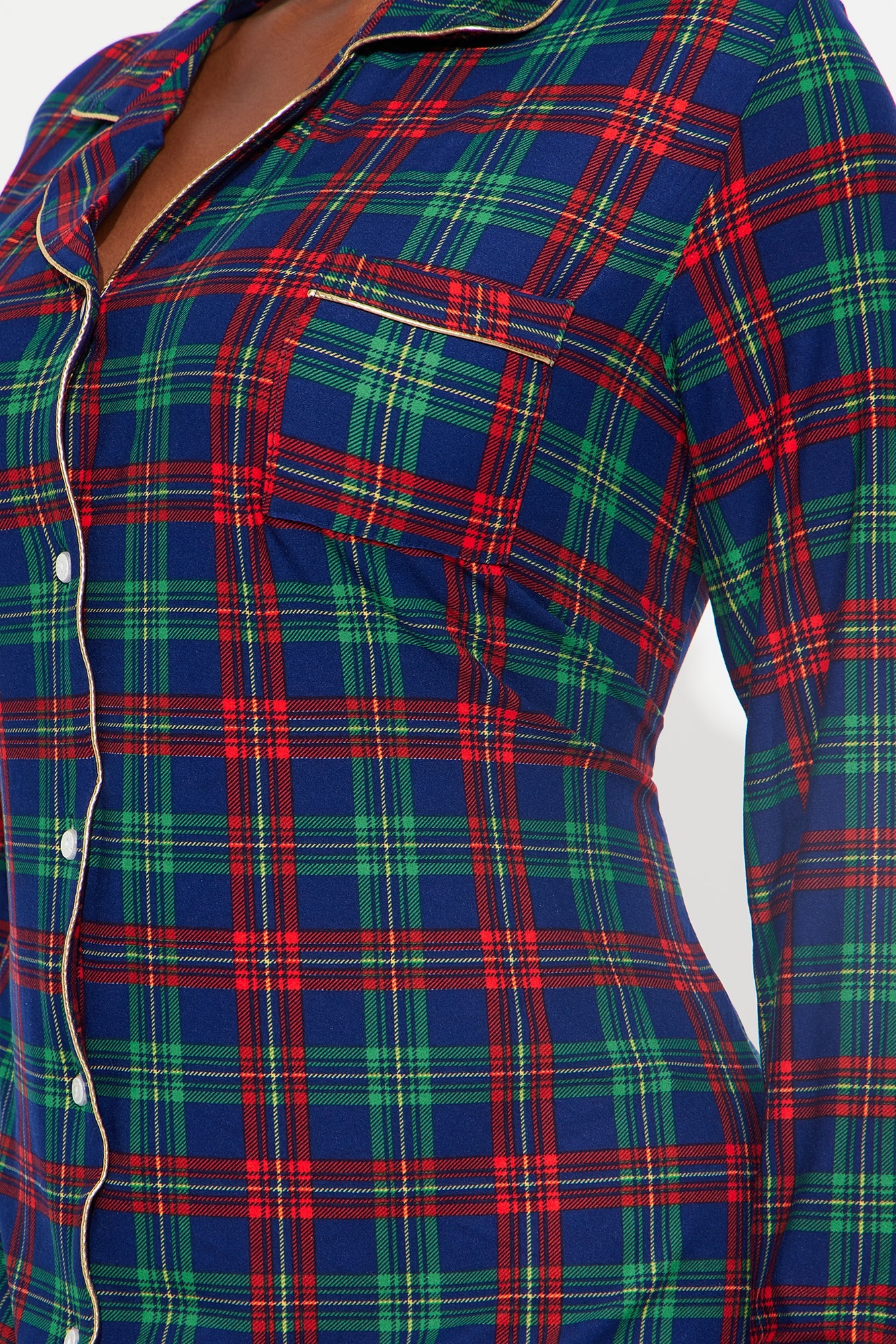 Winter Dreams Glitter Long Sleeve PJ Sleep Shirt - Navy/combo