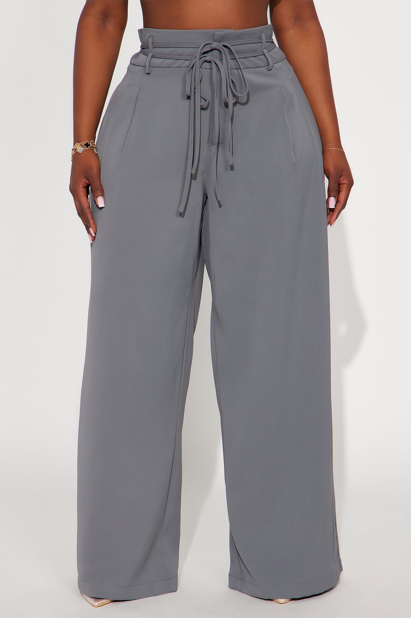 Always Ambitious Belted Trouser Pant 32″ - Grey