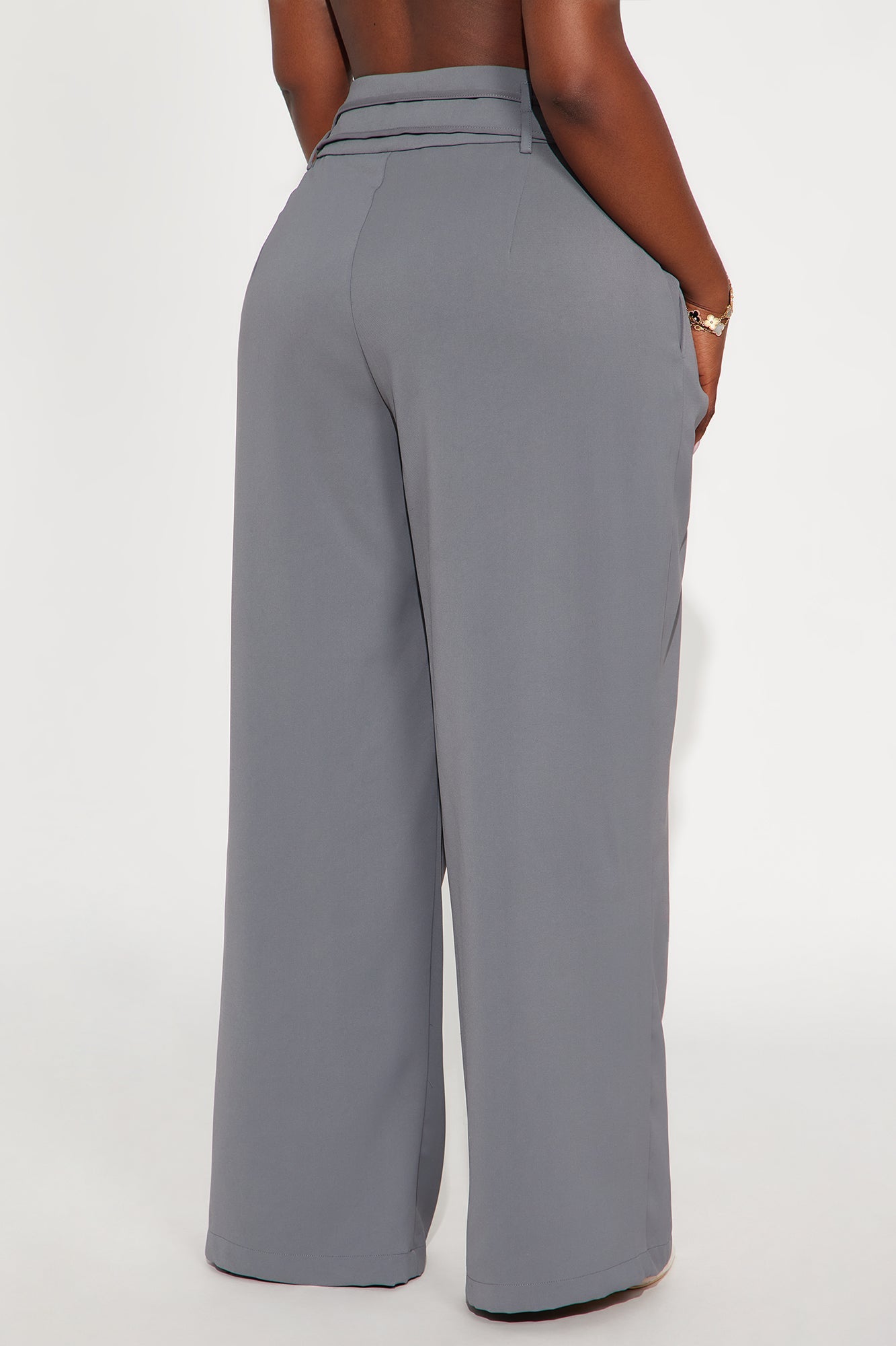 Always Ambitious Belted Trouser Pant 32″ - Grey