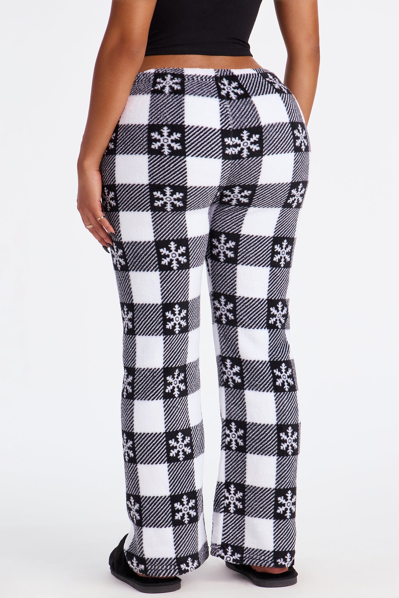 In The Snow Plush PJ Pants - Black/White