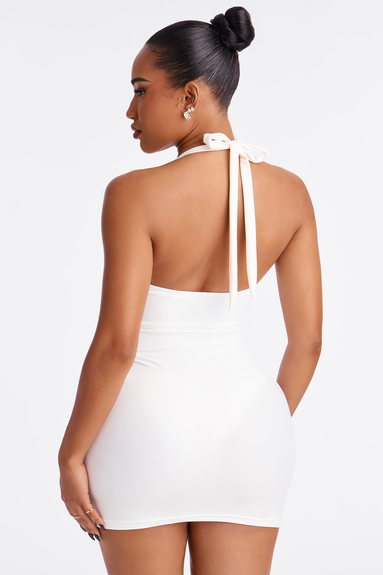 Paradise Orchid Flowers Cutout 1 Piece Swimsuit & Skirt Set - White/combo