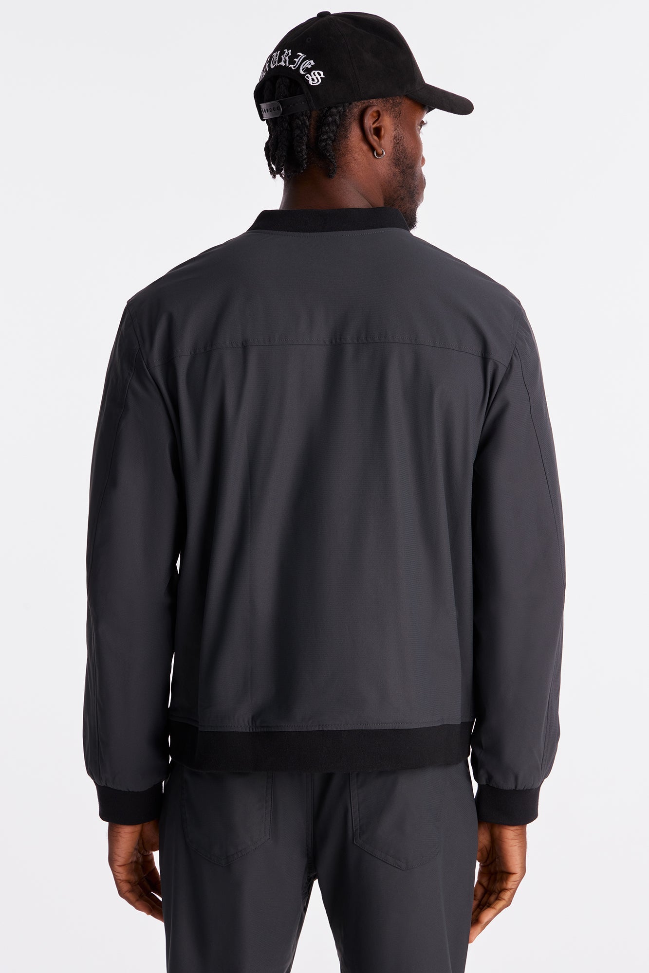 Cedric Stretch Bomber Jacket - Charcoal