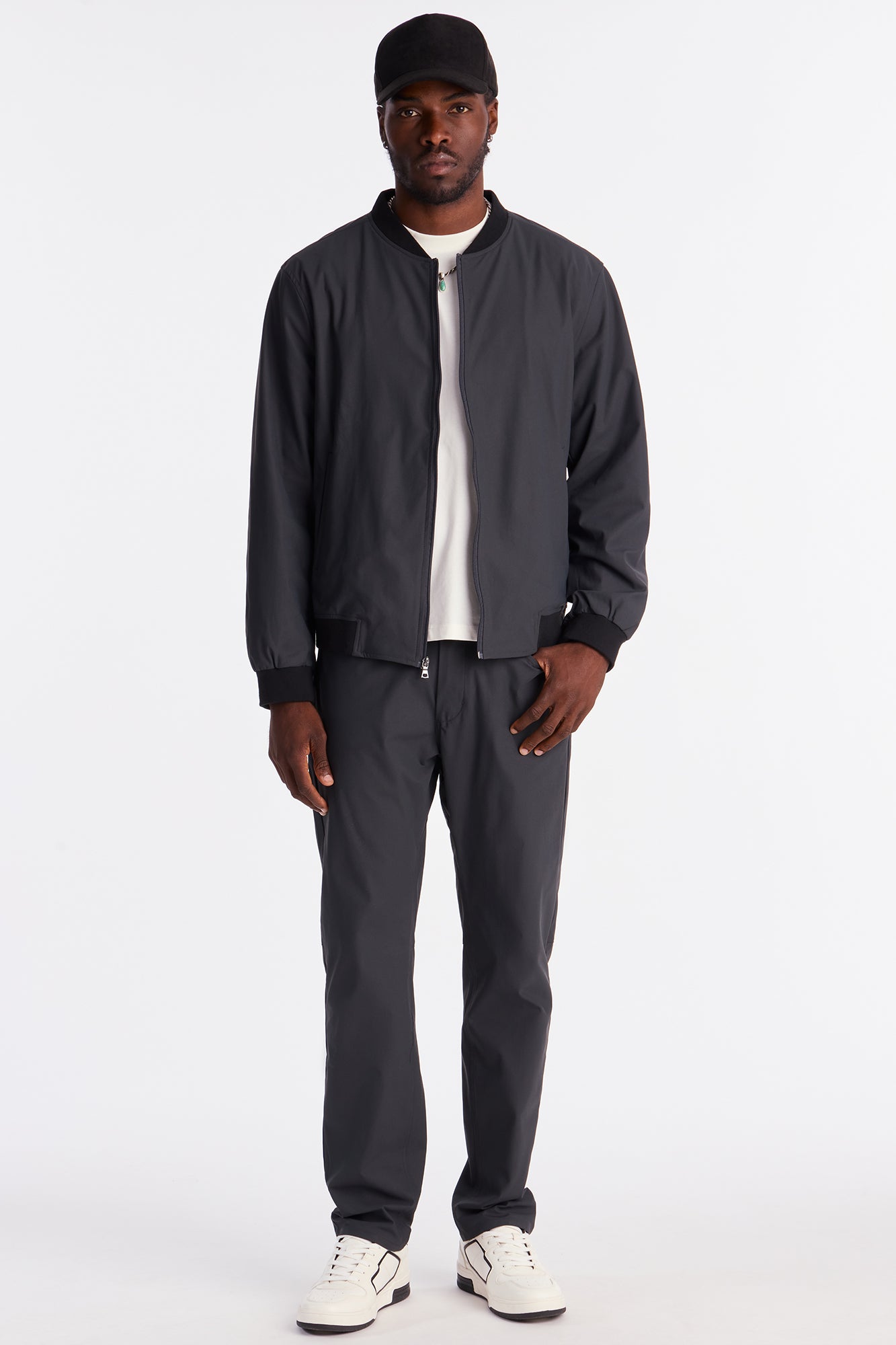 Slim Cedric Stretch Pant - Charcoal