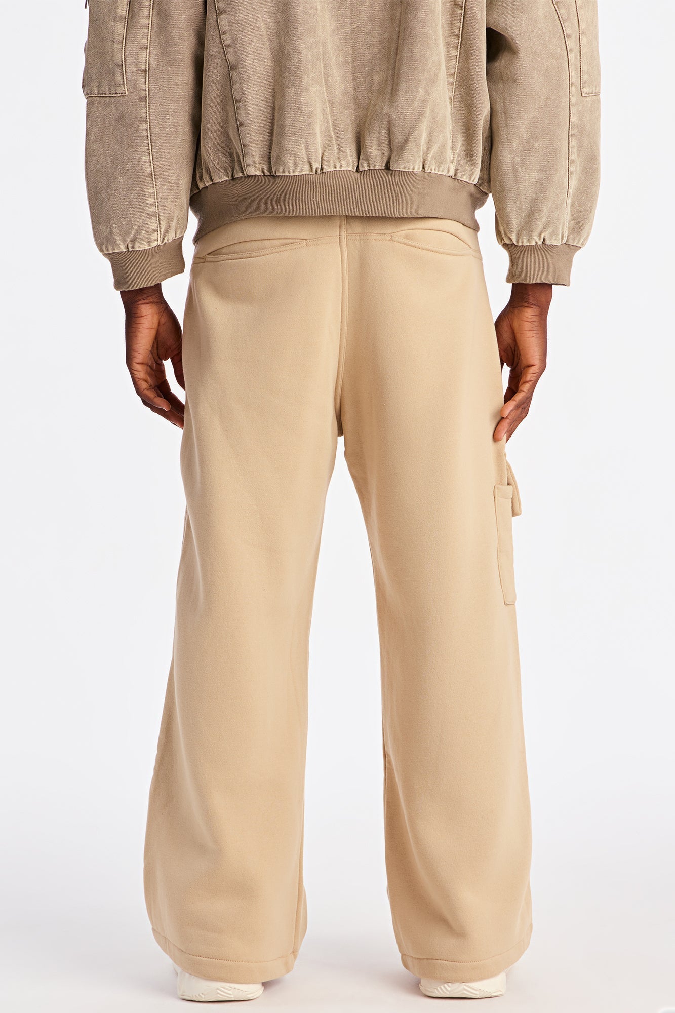 Baggy Cargo Street Mode Sweatpants - Taupe
