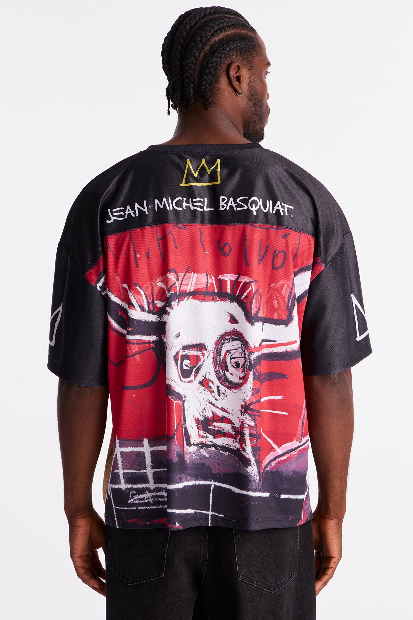 Basquiat Short Sleeve Football Jersey - Black/combo