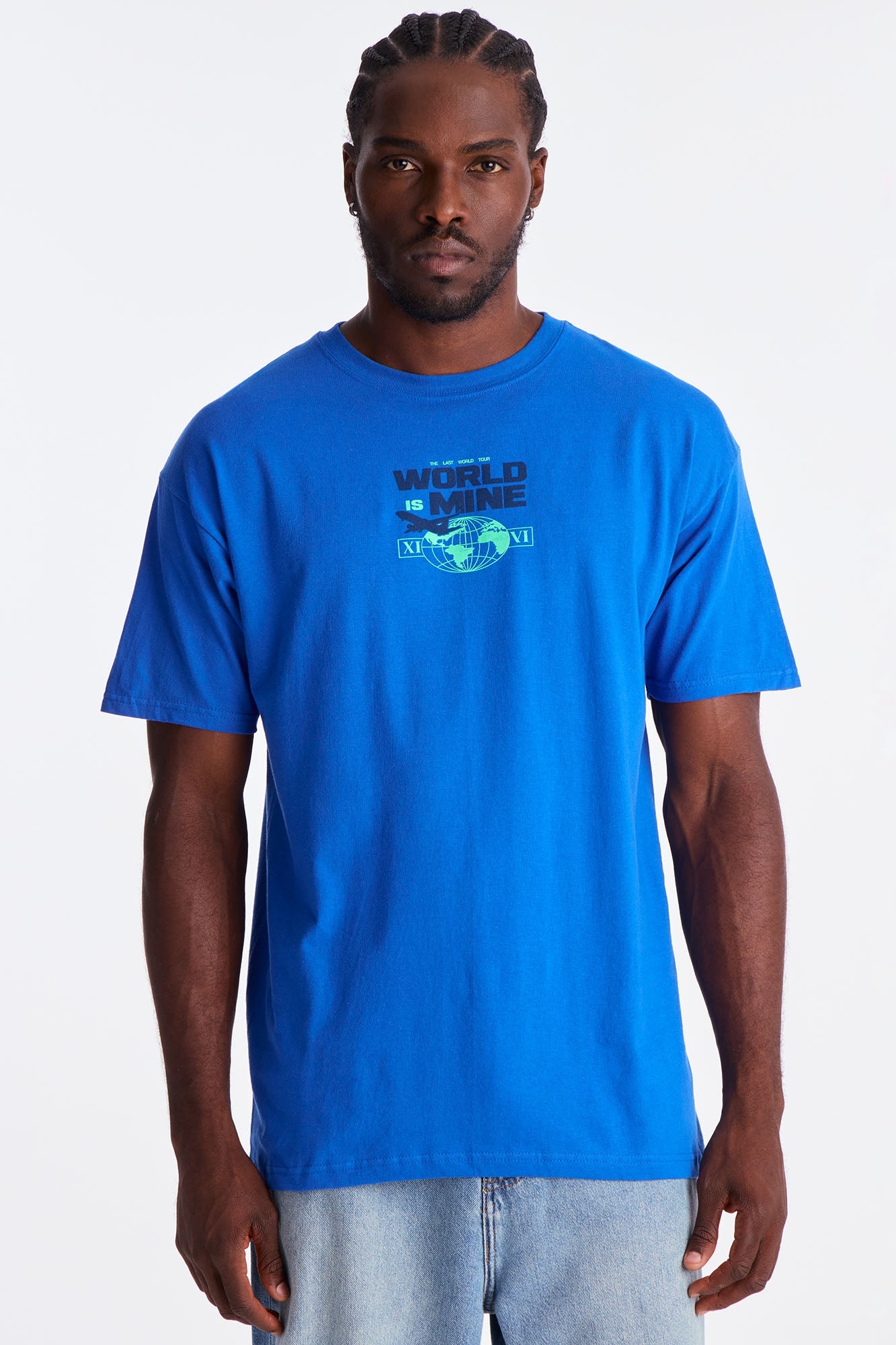 World Is Mine Ours Short Sleeve Tee - Blue