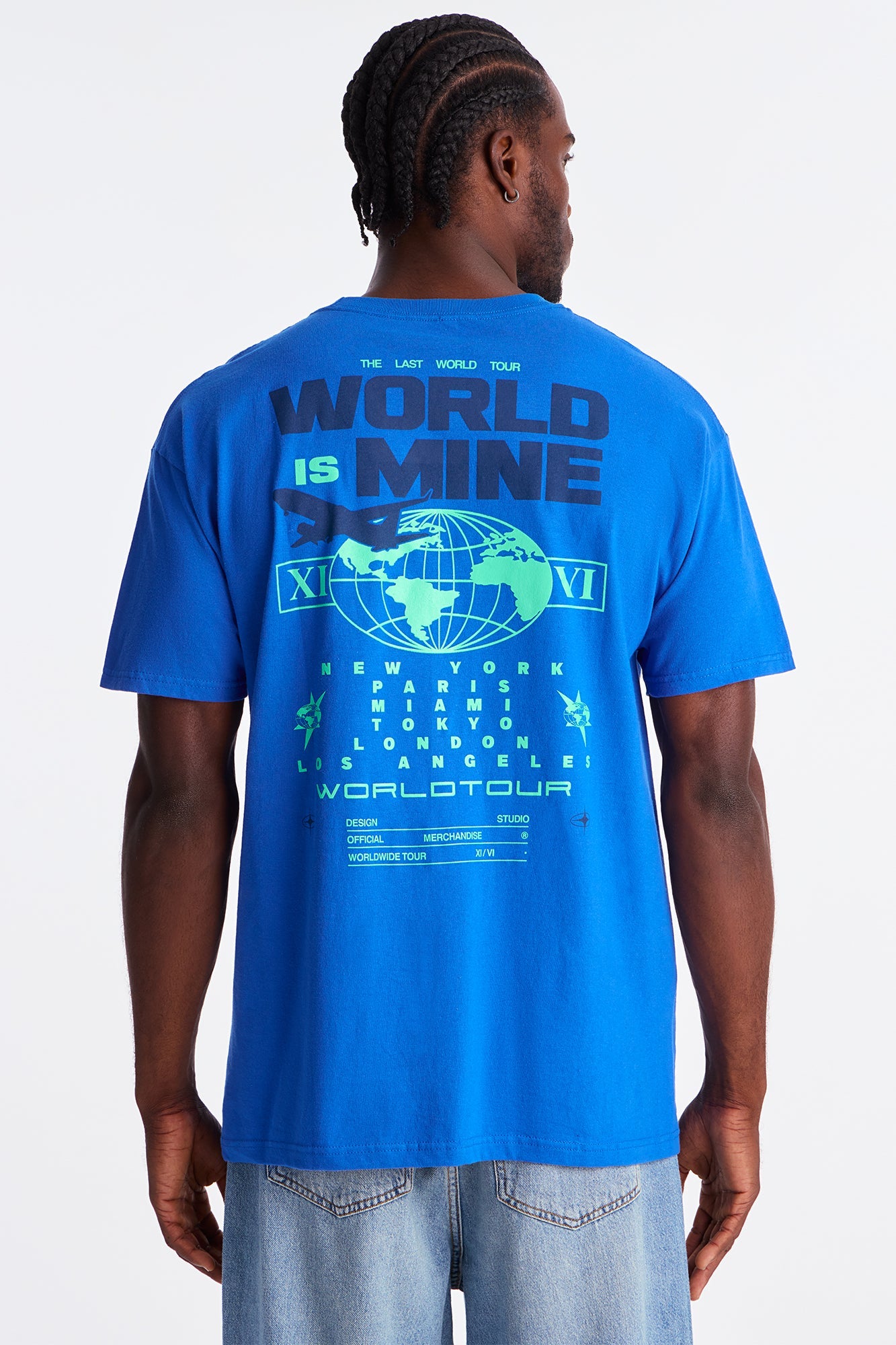 World Is Mine Ours Short Sleeve Tee - Blue