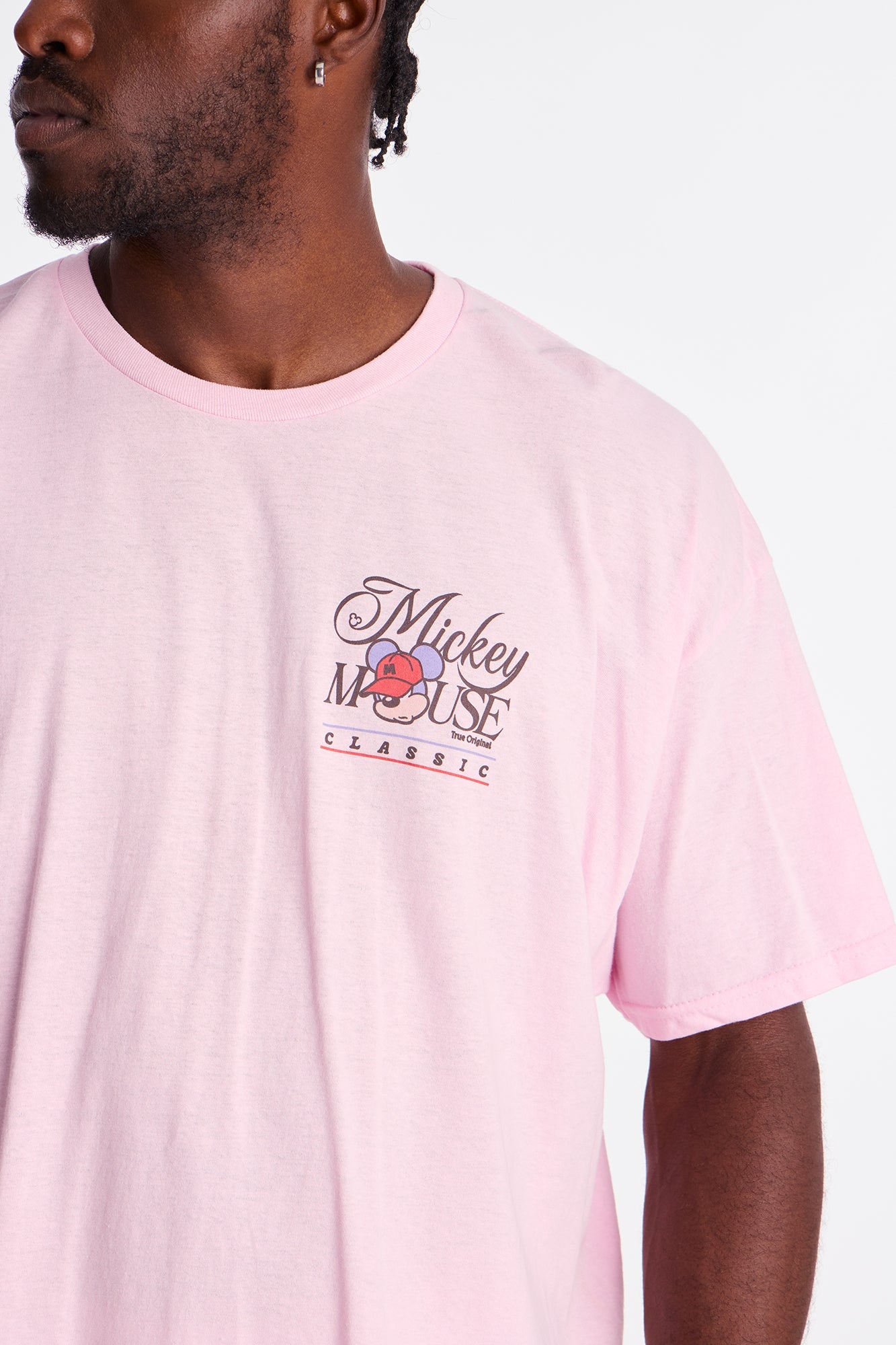 Disney Mickey Mouse Classic Boxy Short Sleeve Tee - Pink