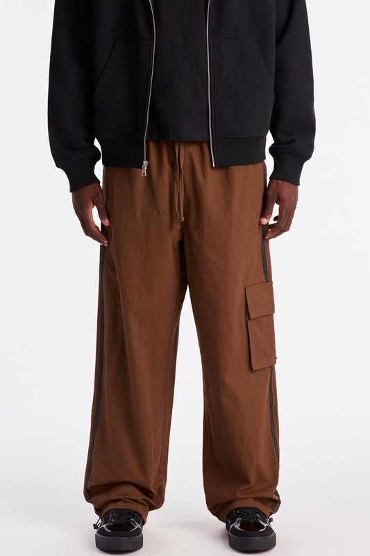Baggy Run It By Track Pant - Brown