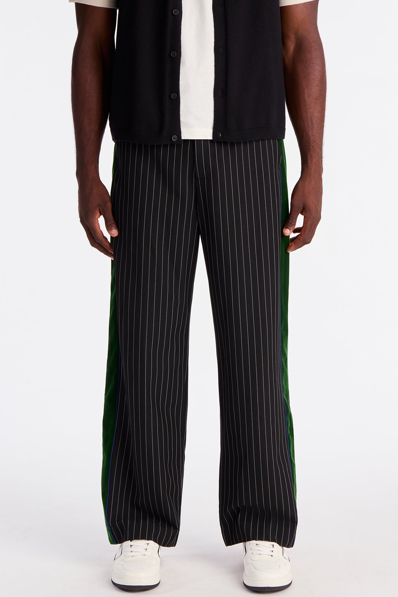 Baggy Elevated Side Stripe Trouser - Black/combo