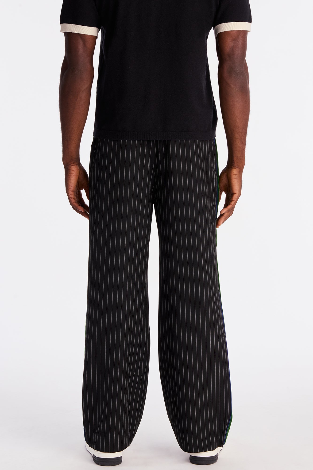 Baggy Elevated Side Stripe Trouser - Black/combo
