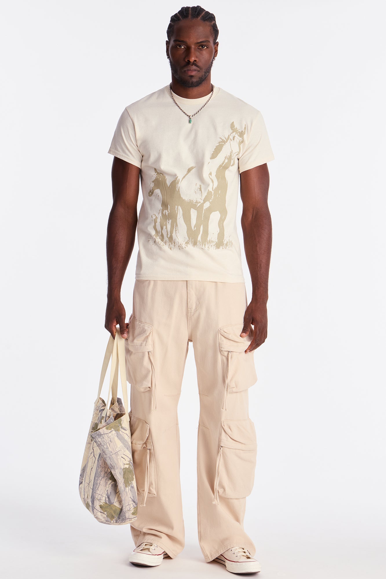 Wild West Stallions Short Sleeve Tee - Natural