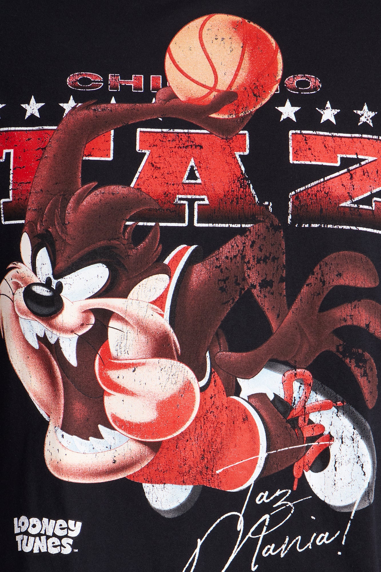 Looney Tunes Chicago Taz Short Sleeve Tee - Black