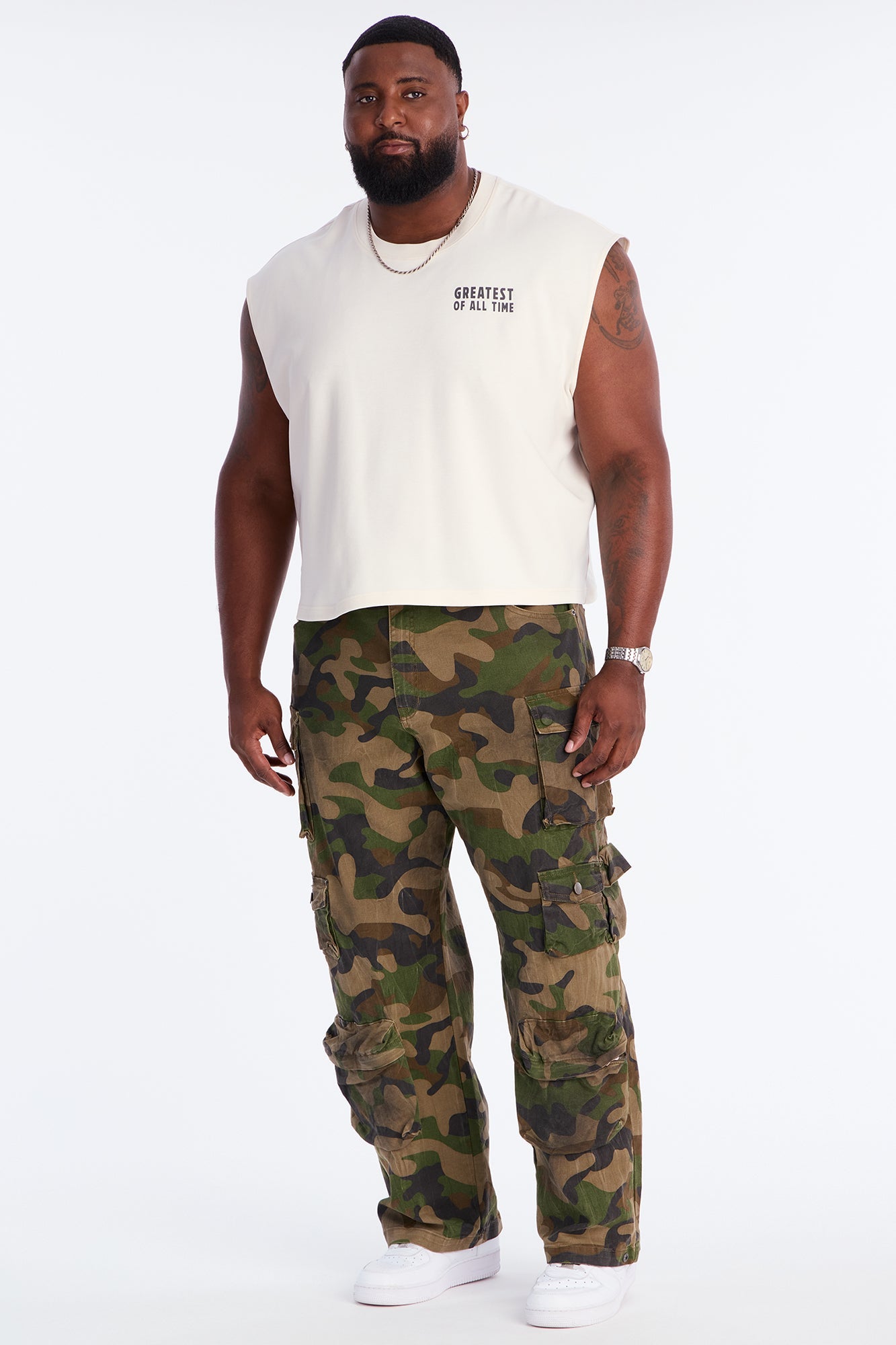 Greatest Of All Time Muscle Tee - Cream