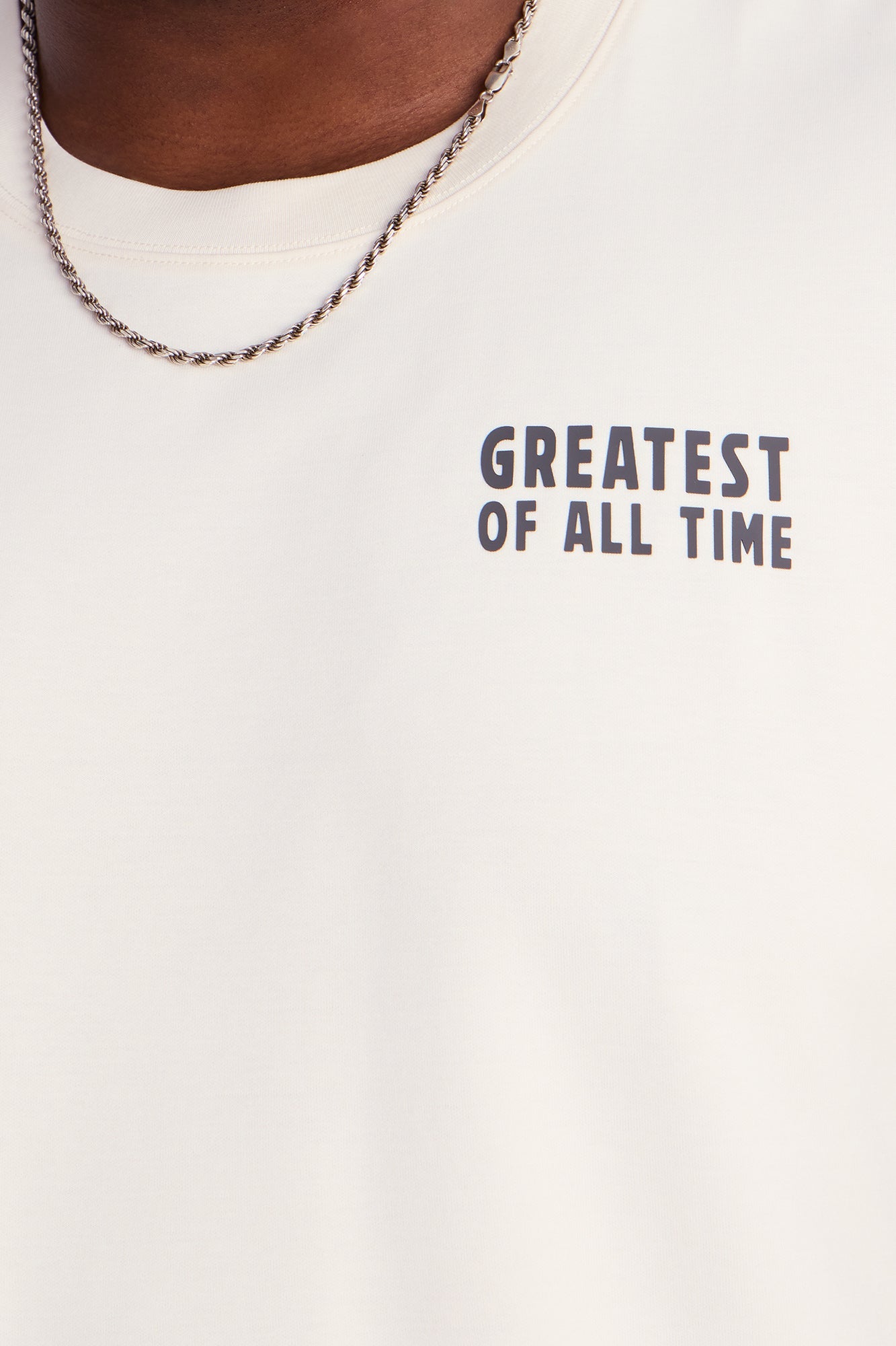 Greatest Of All Time Muscle Tee - Cream