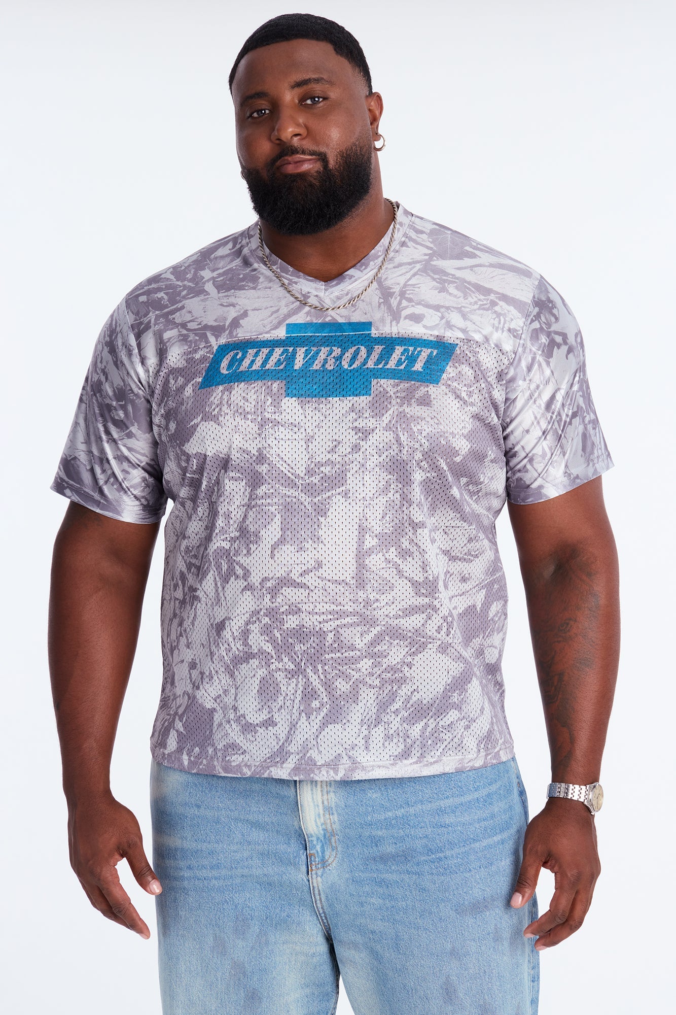 Chevy Woodland Print Mesh Jersey - Camouflage