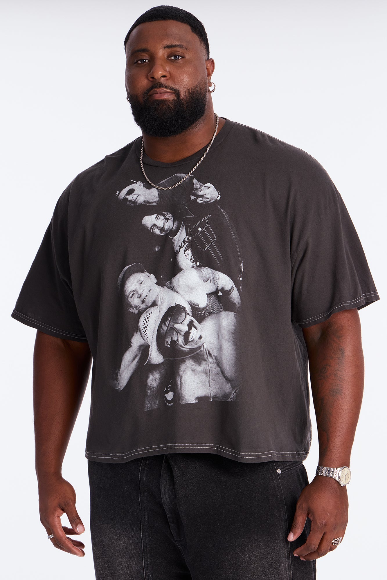 Red Hot Chili Peppers Oversized Short Sleeve Tee - Black Wash