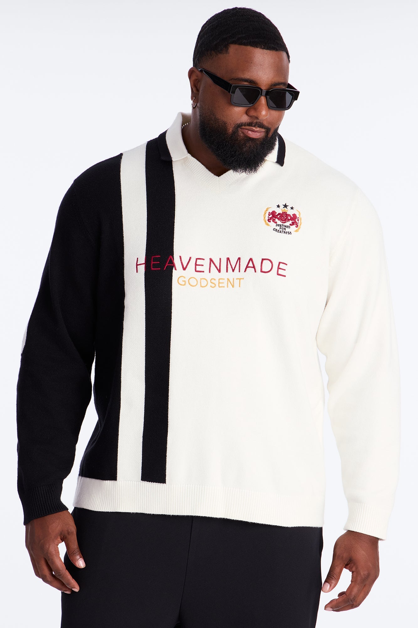 Distant Daydream Vneck Sweater - Off White/combo